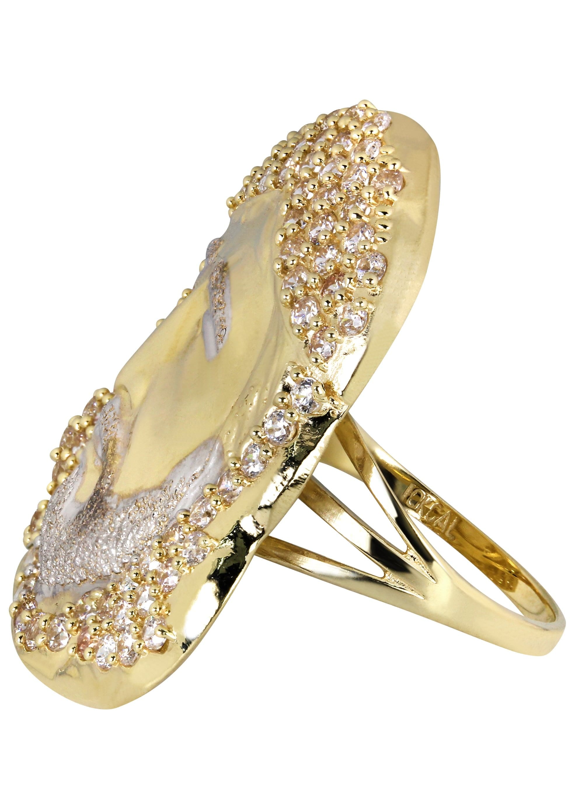 Manufacturer 1 10K Jesus Gold Ring For Men | 8.6 Grams