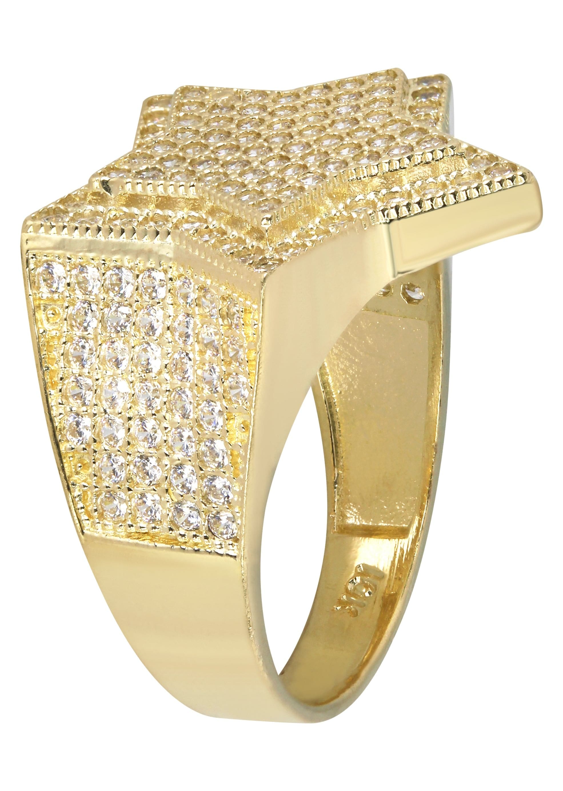 Manufacturer 1 10K Star Gold Ring For Men - Mens Pinky Ring | 6.5 Grams
