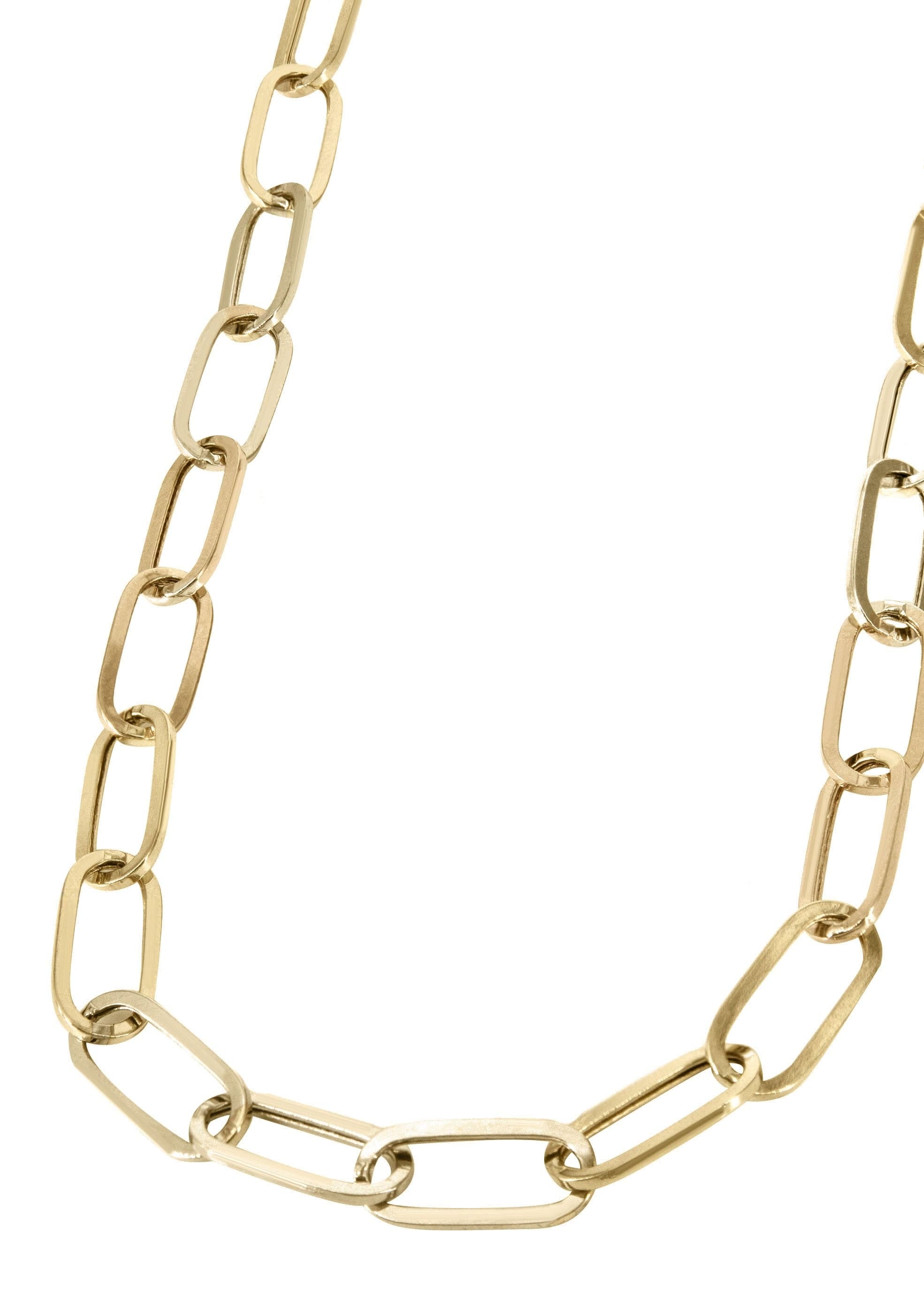 Manufacturer 41 Semi Solid Paper Clip Yellow Gold Chain 10K & 14K