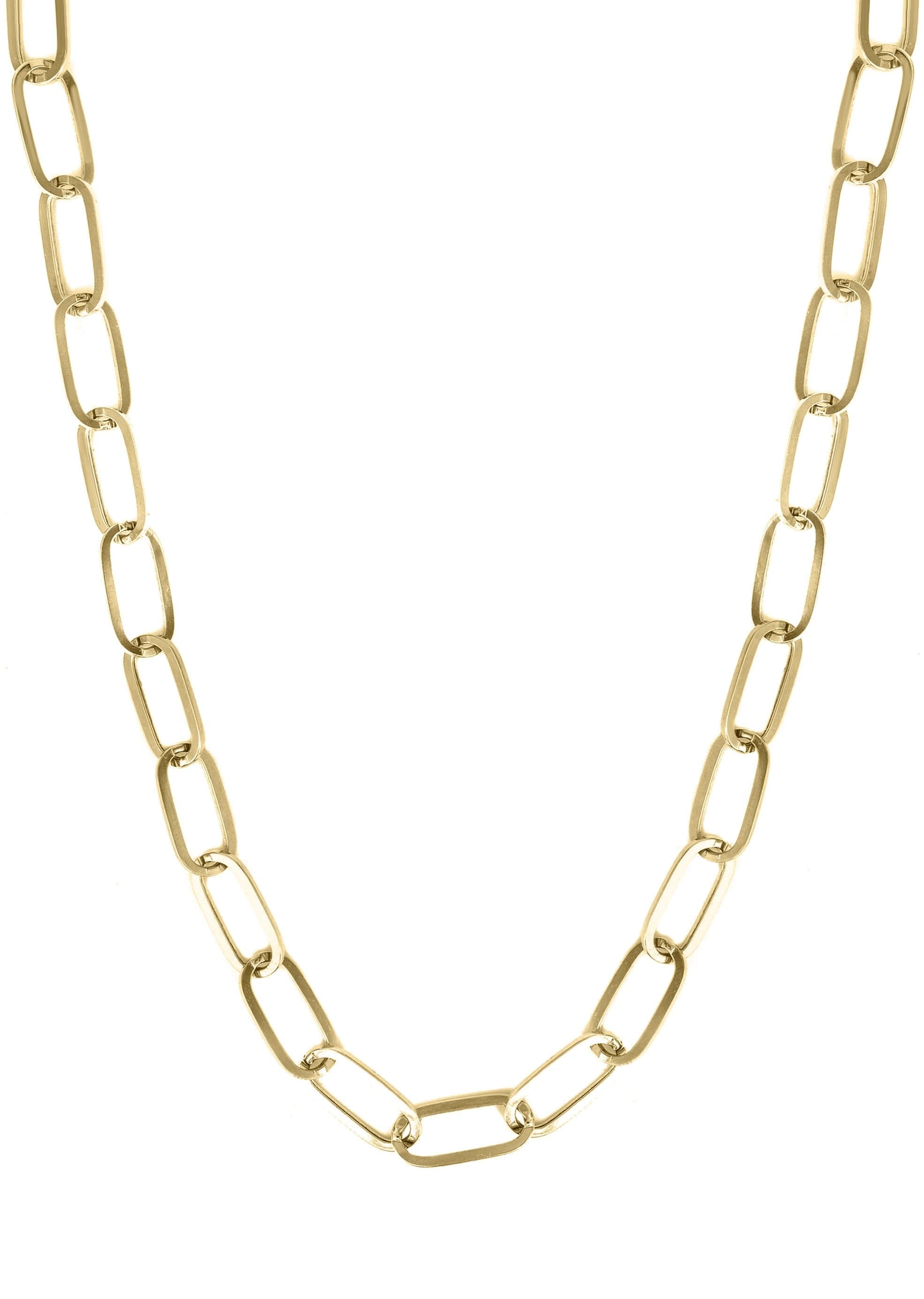 Manufacturer 41 Semi Solid Paper Clip Yellow Gold Chain 10K & 14K