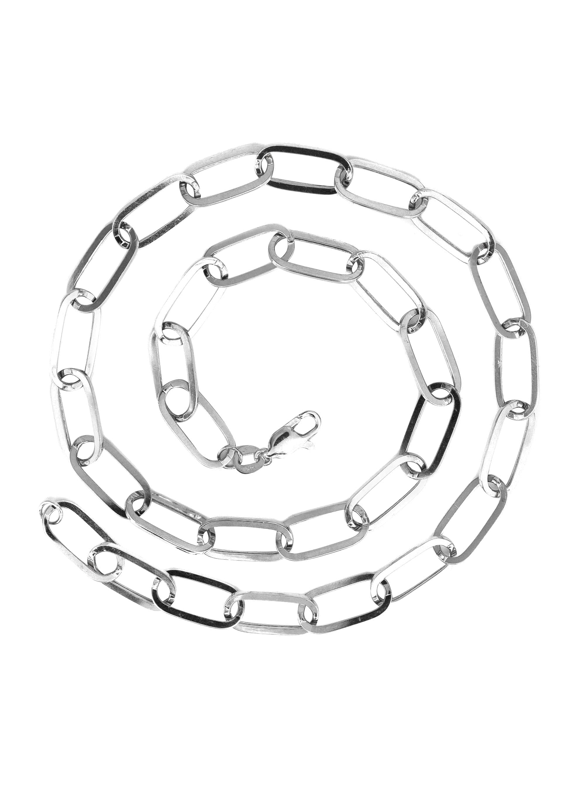 Manufacturer 41 Semi Solid Paper Clip White Gold Chain 10K & 14K