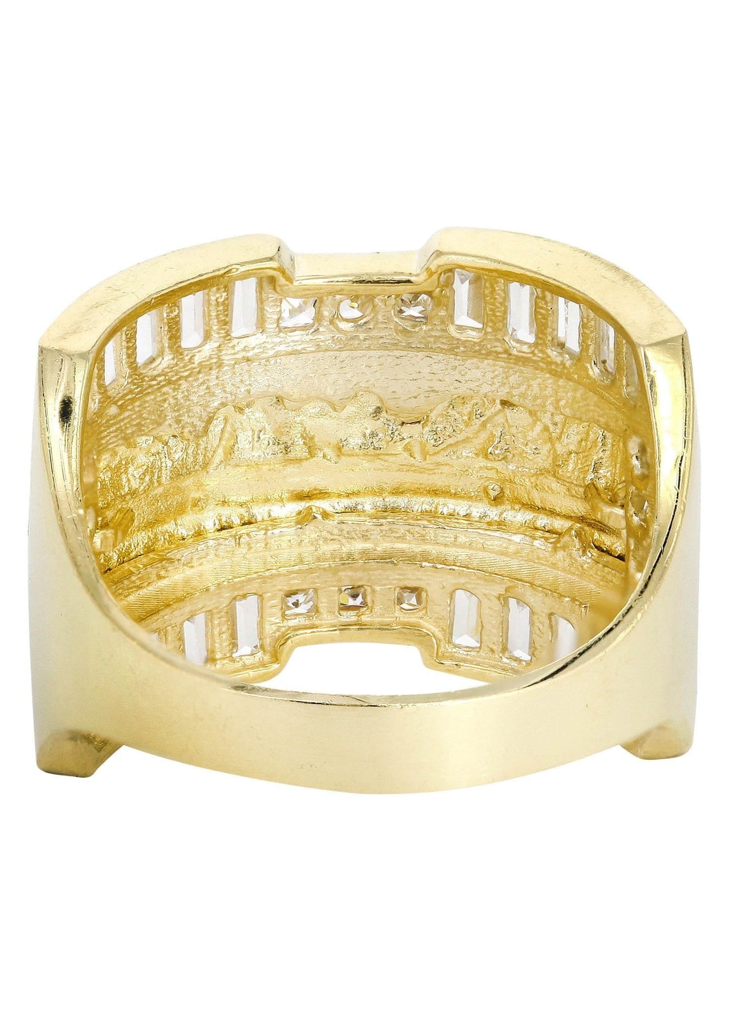 Manufacturer 3 Last Supper 10K Gold Mens Ring | 8.4 Grams
