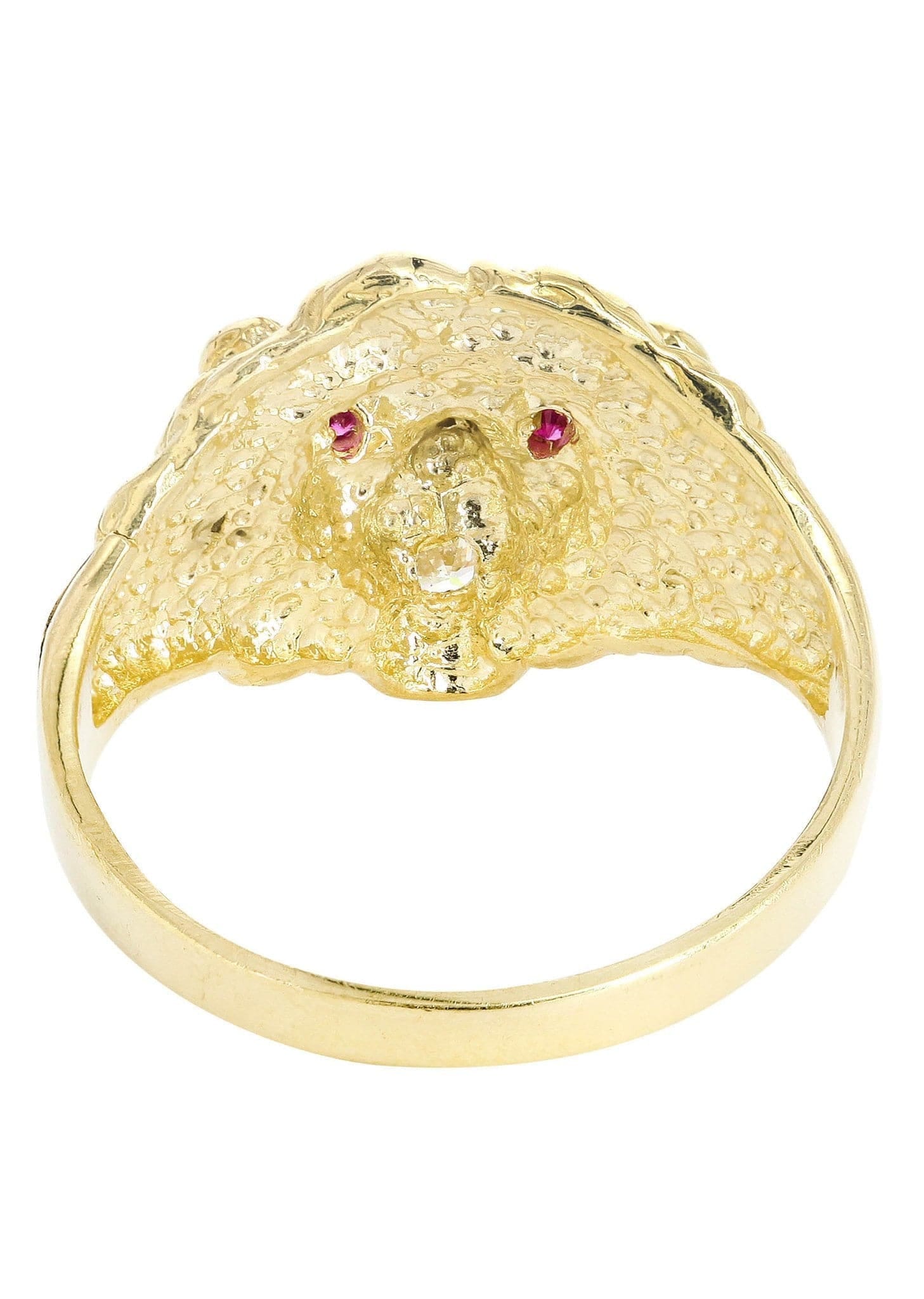 Manufacturer 3 Lion & Ruby 10K Gold Mens Ring | 5.8 Grams