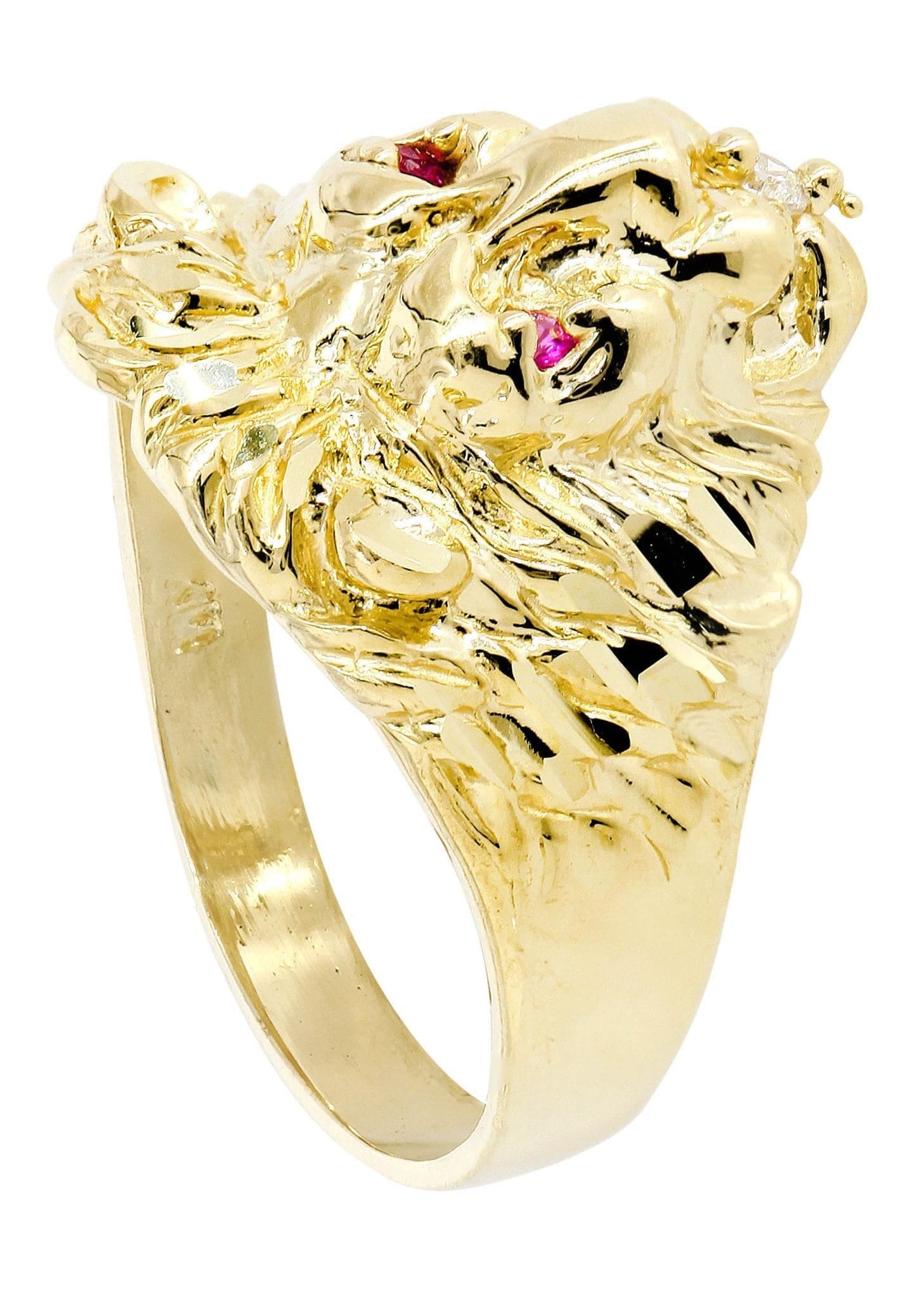 Manufacturer 3 Lion & Ruby 10K Gold Mens Ring | 5.8 Grams