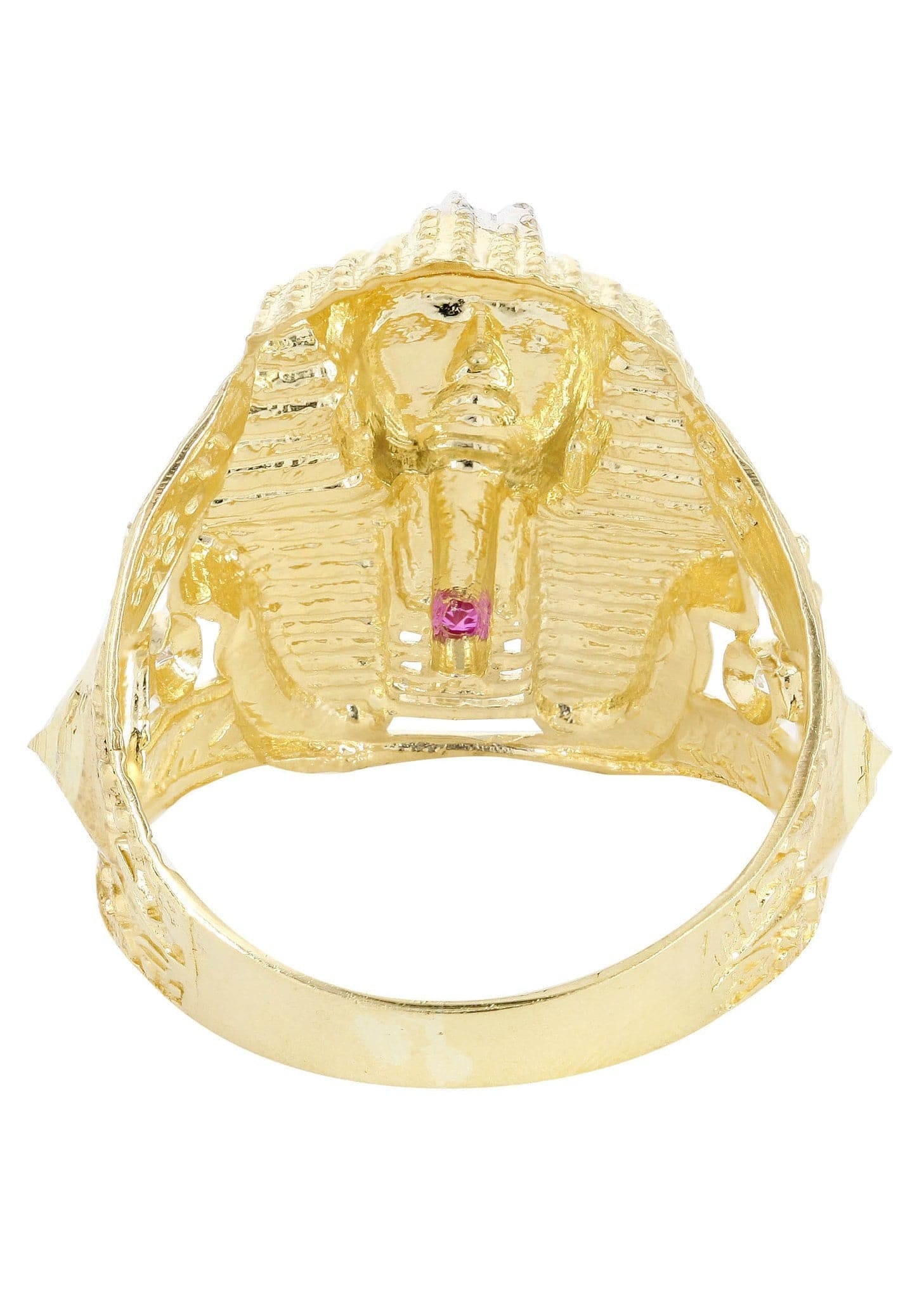 Manufacturer 3 Pharoah 10K Gold Mens Ring | 5.9 Grams
