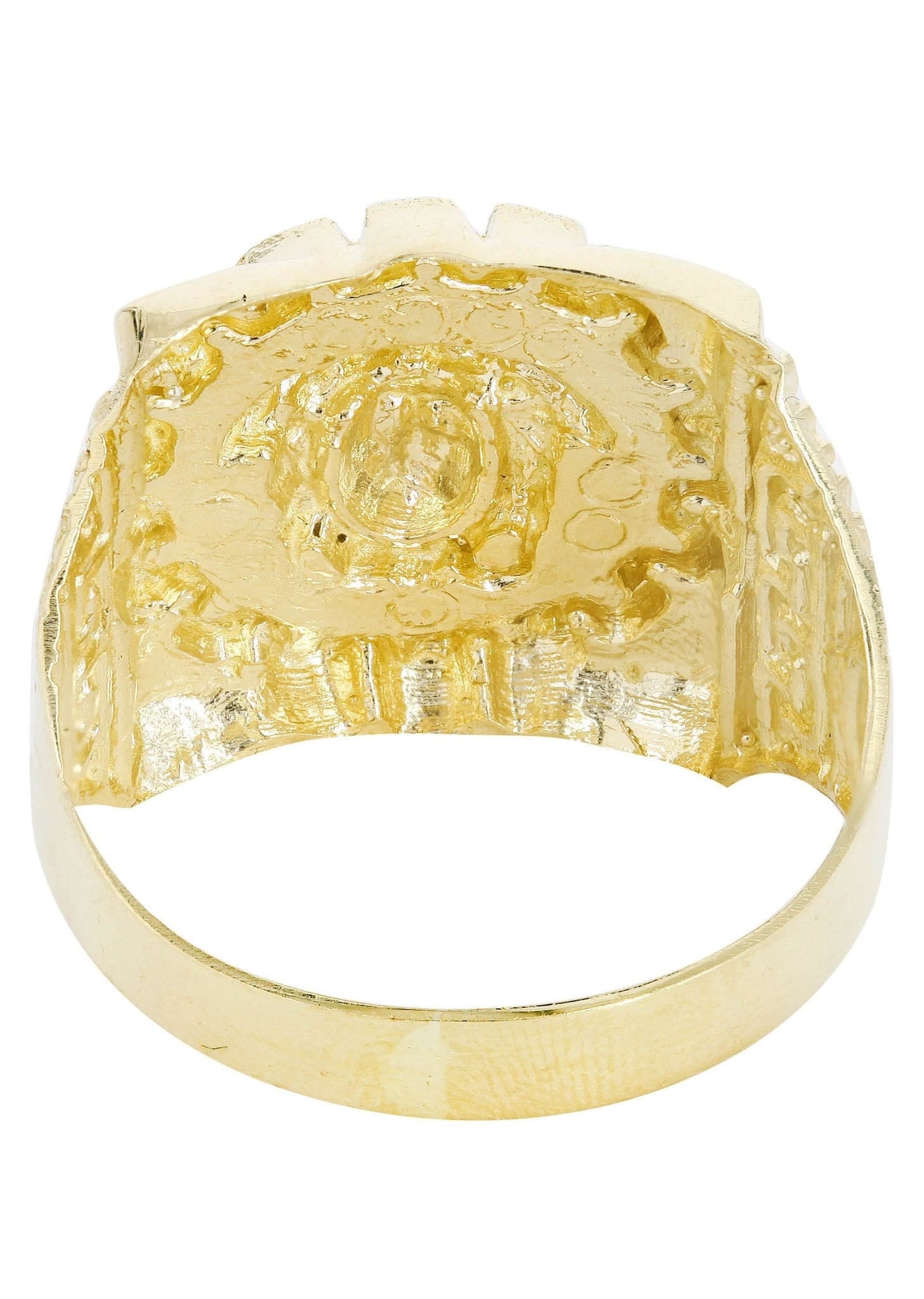 Manufacturer 3 10K Gold Medusa Style Mens Ring | 6.5 Grams