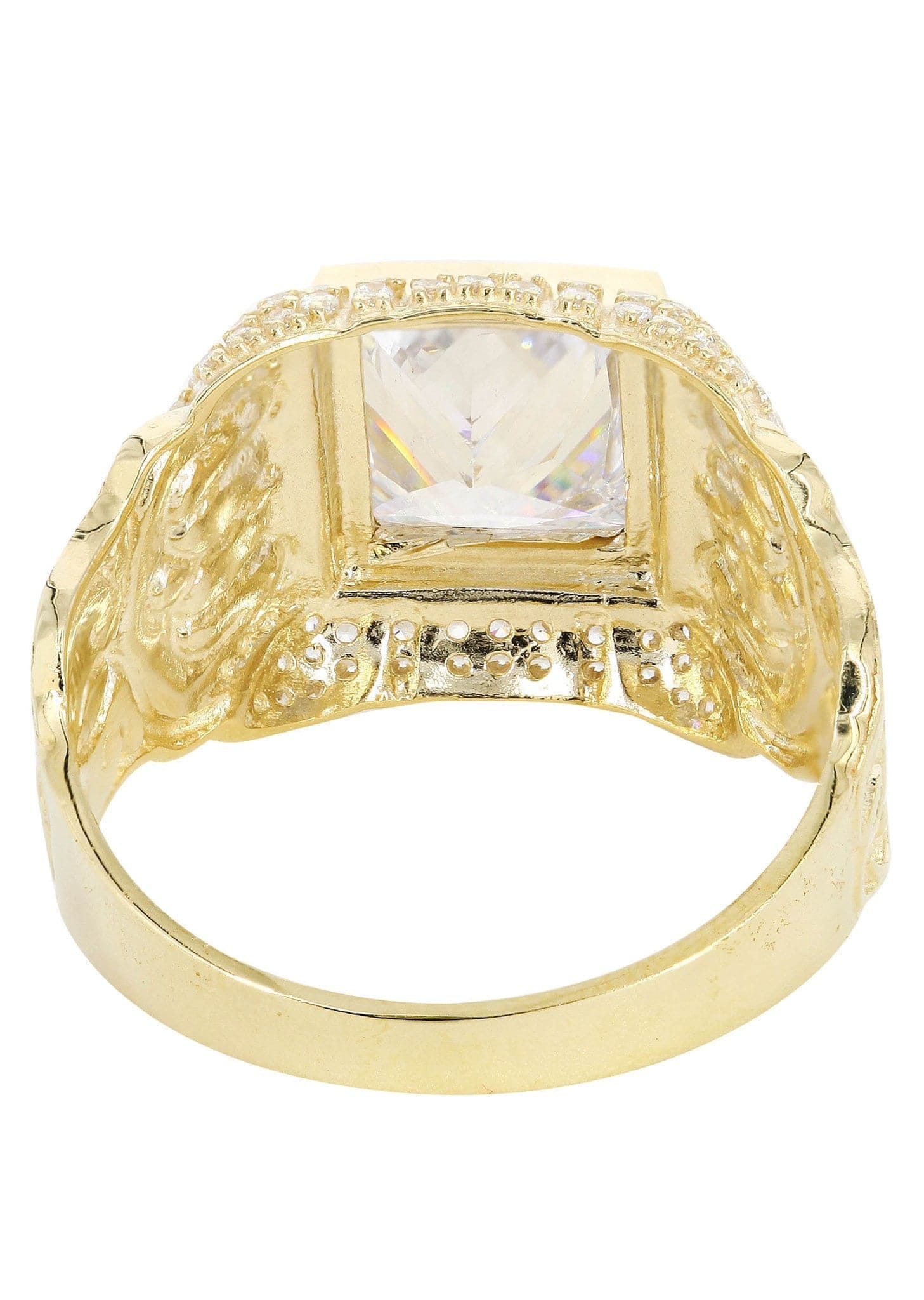 Manufacturer 1 Rock Crystal 10K Gold Mens Ring | 7.7 Grams