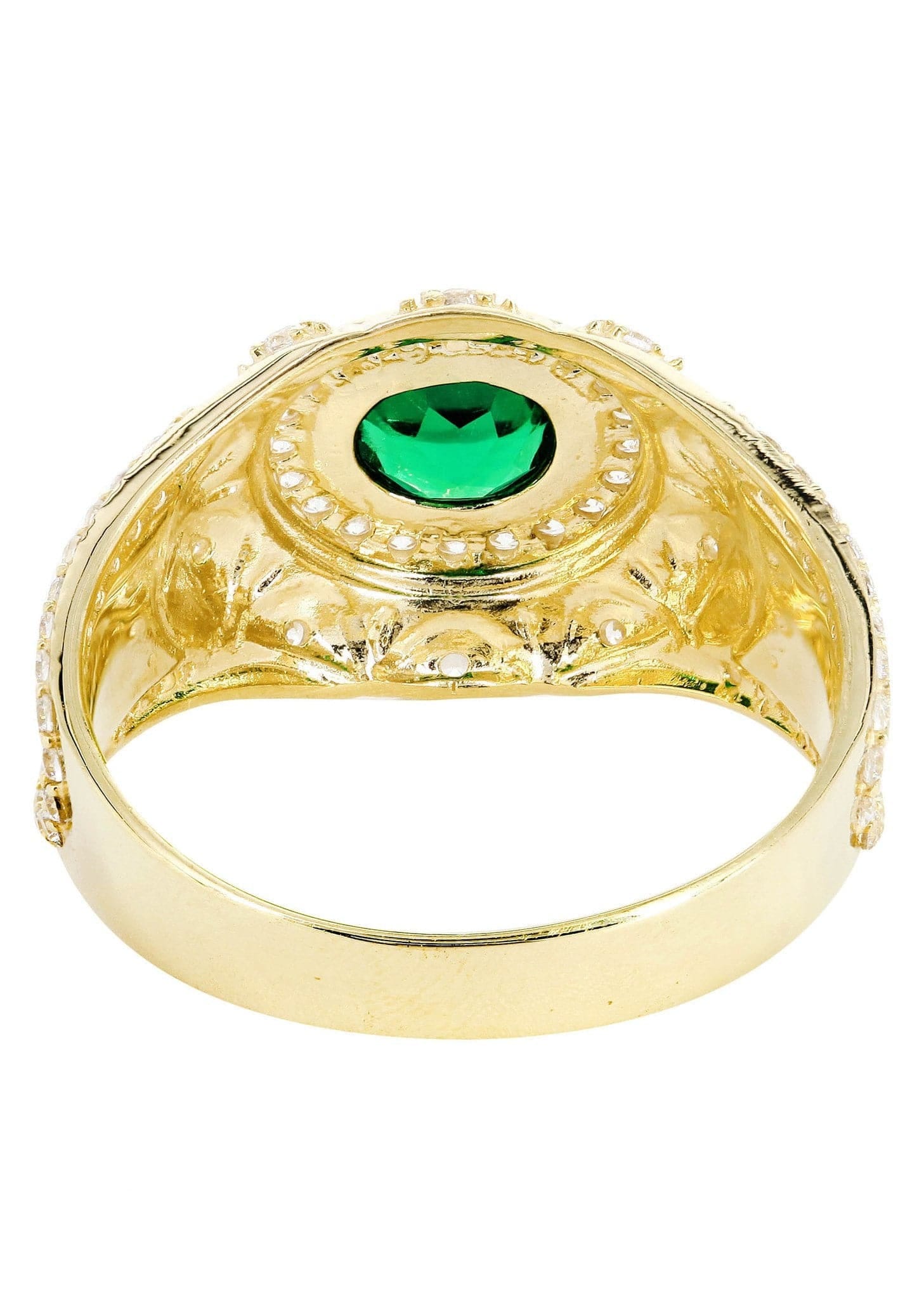 Manufacturer 1 Emerald 10K Gold Mens Ring | 6.6 Grams