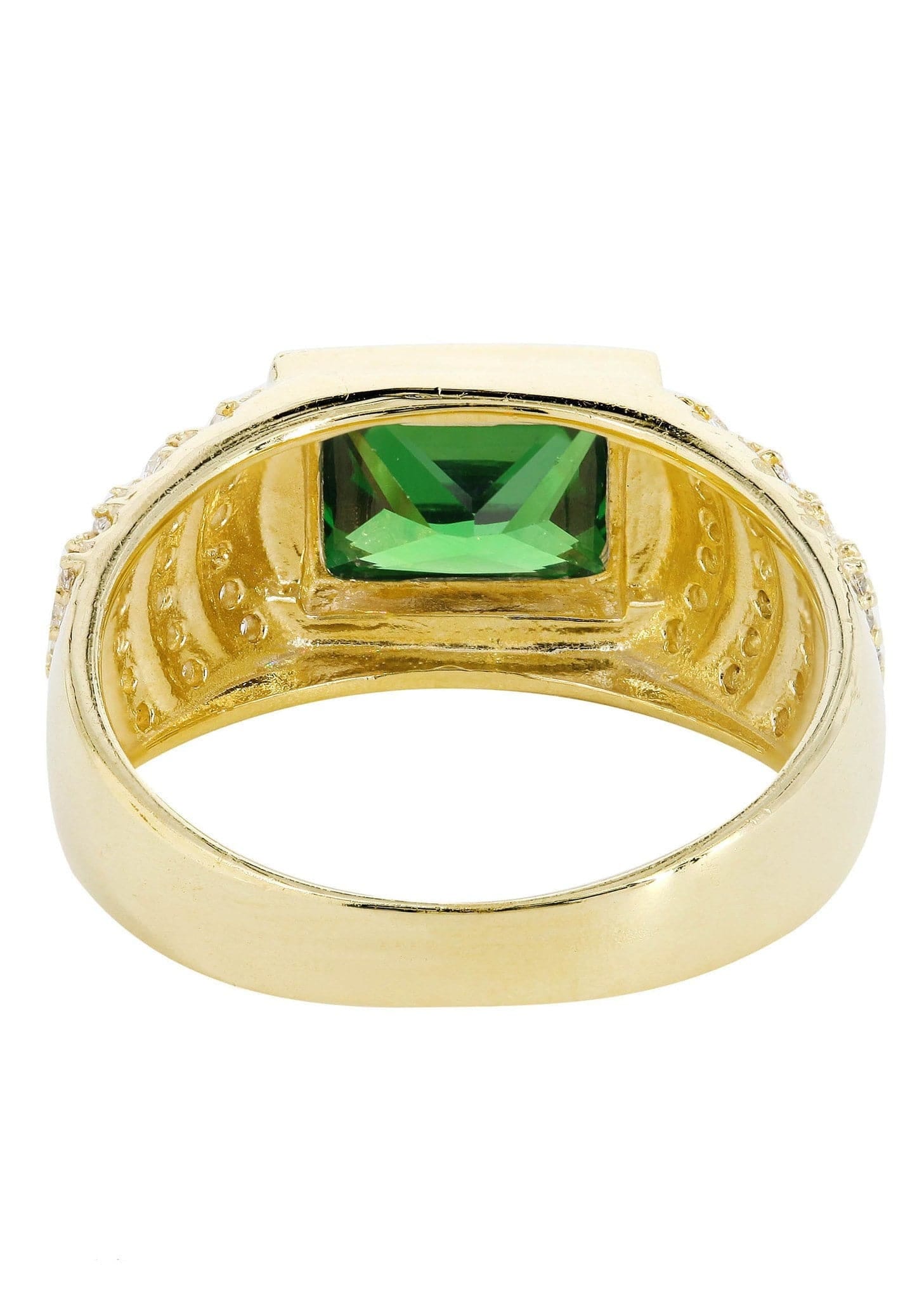 Manufacturer 1 Emerald 10K Gold Mens Ring | 8.1 Grams