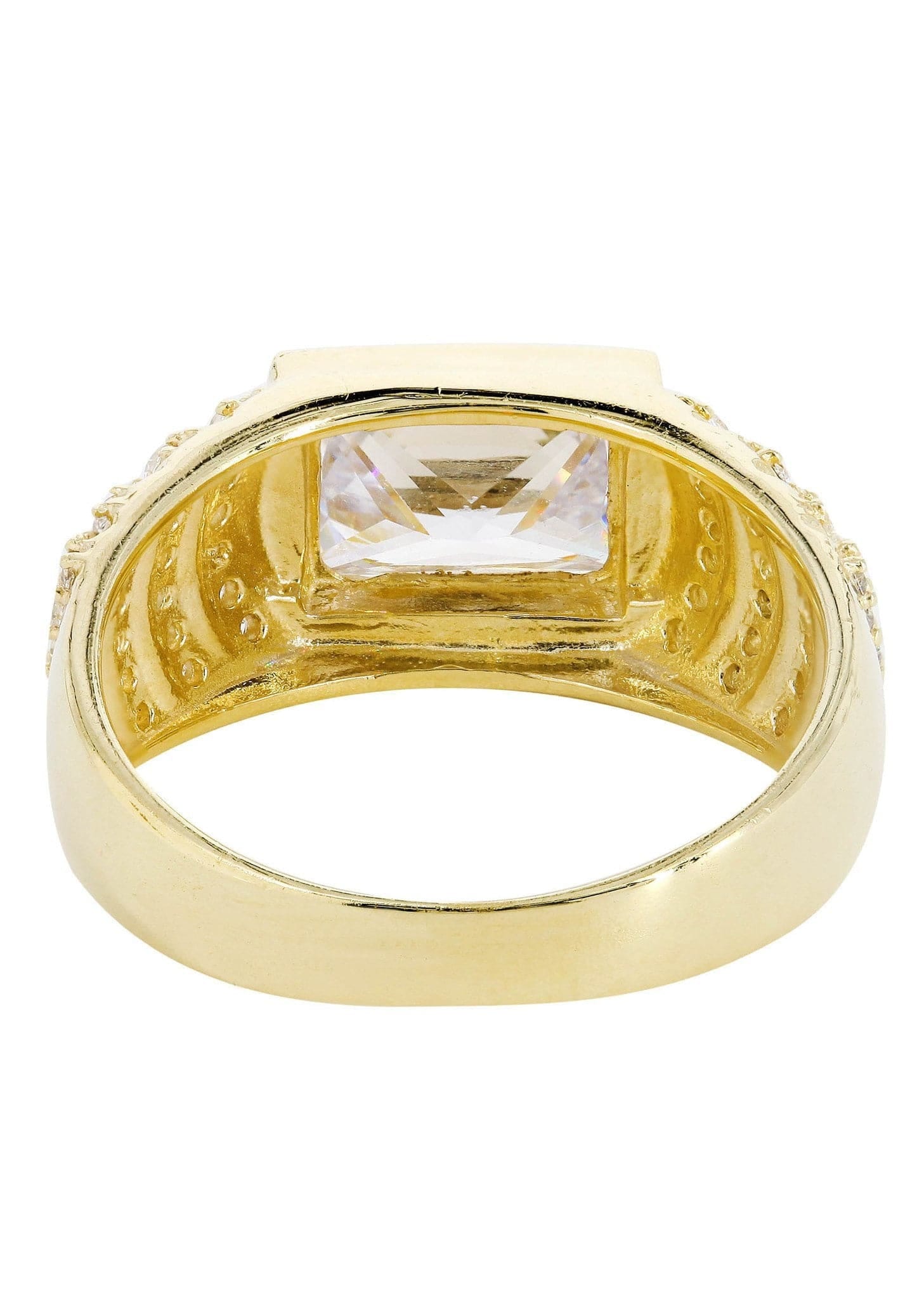 Manufacturer 1 Rock Crystal 10K Gold Mens Ring | 7.8 Grams