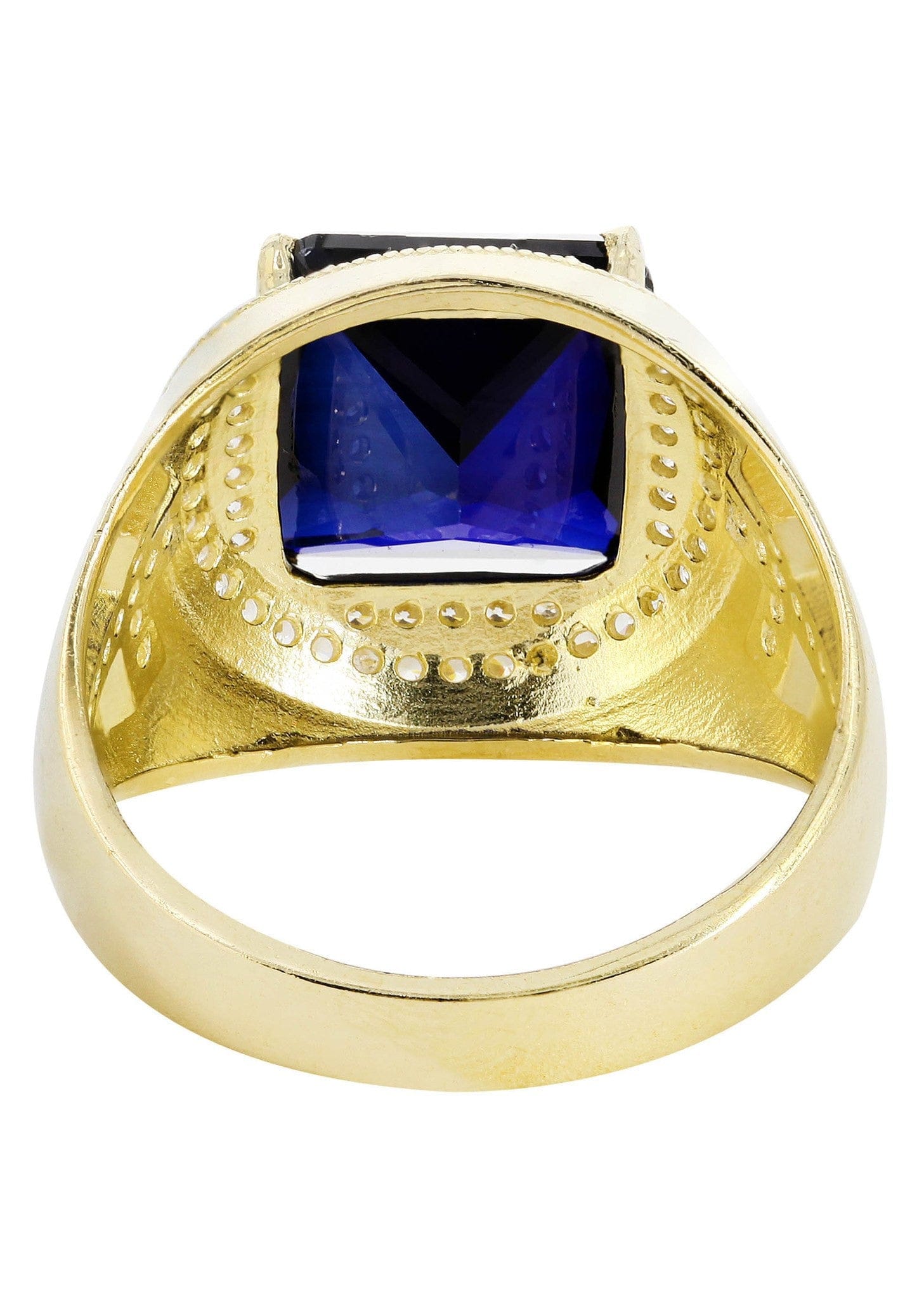 Manufacturer 1 Sapphire 10K Gold Mens Ring | 9 Grams