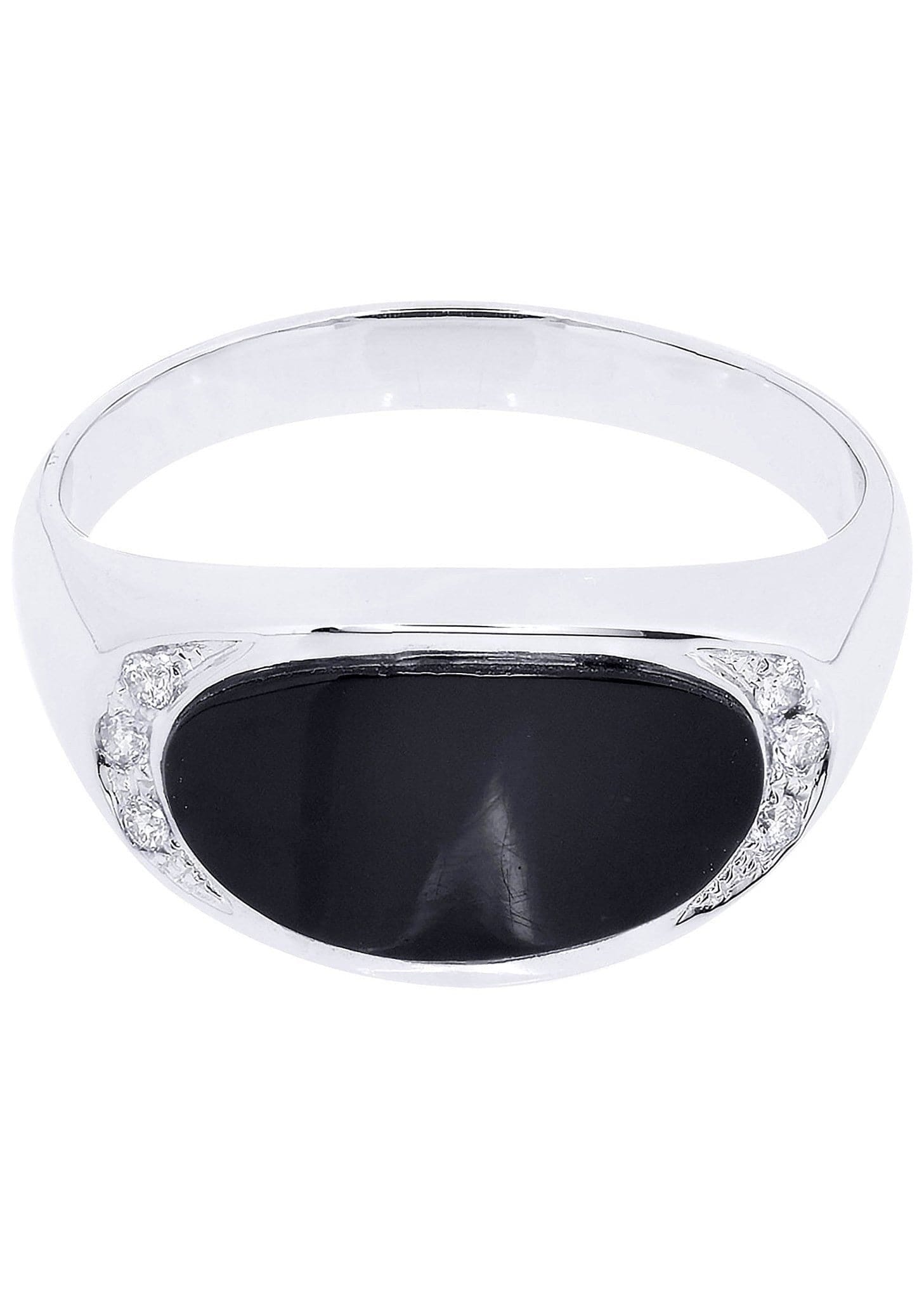 Manufacturer 8 White Gold Mens Diamond Ring| 0.09 Carats| 5.93 Grams