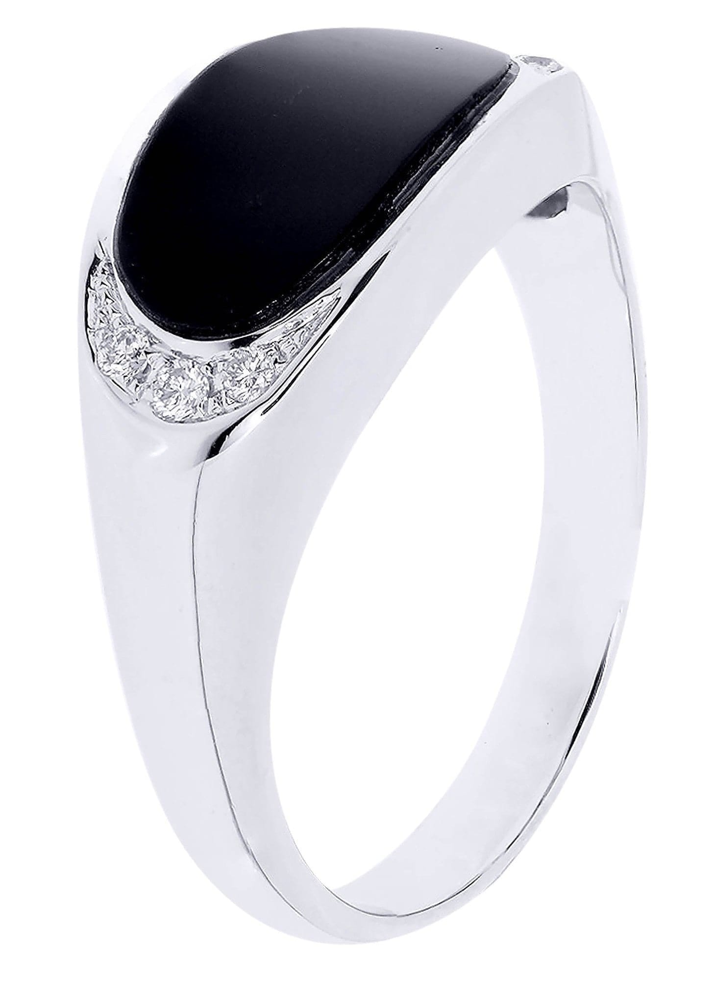 Manufacturer 8 White Gold Mens Diamond Ring| 0.09 Carats| 5.93 Grams