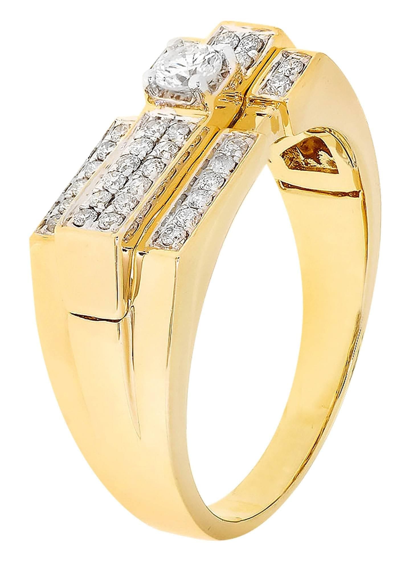 Manufacturer 8 White Gold Mens Diamond Ring| 0.48 Carats| 6.27 Grams