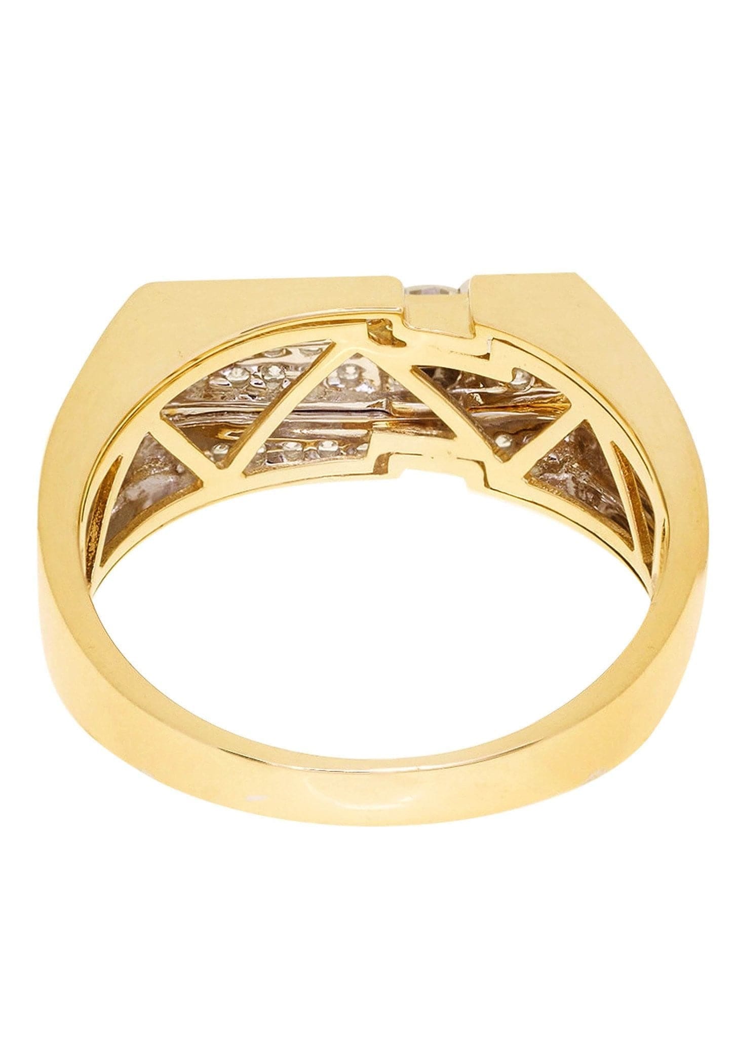 Manufacturer 8 White Gold Mens Diamond Ring| 0.48 Carats| 6.27 Grams