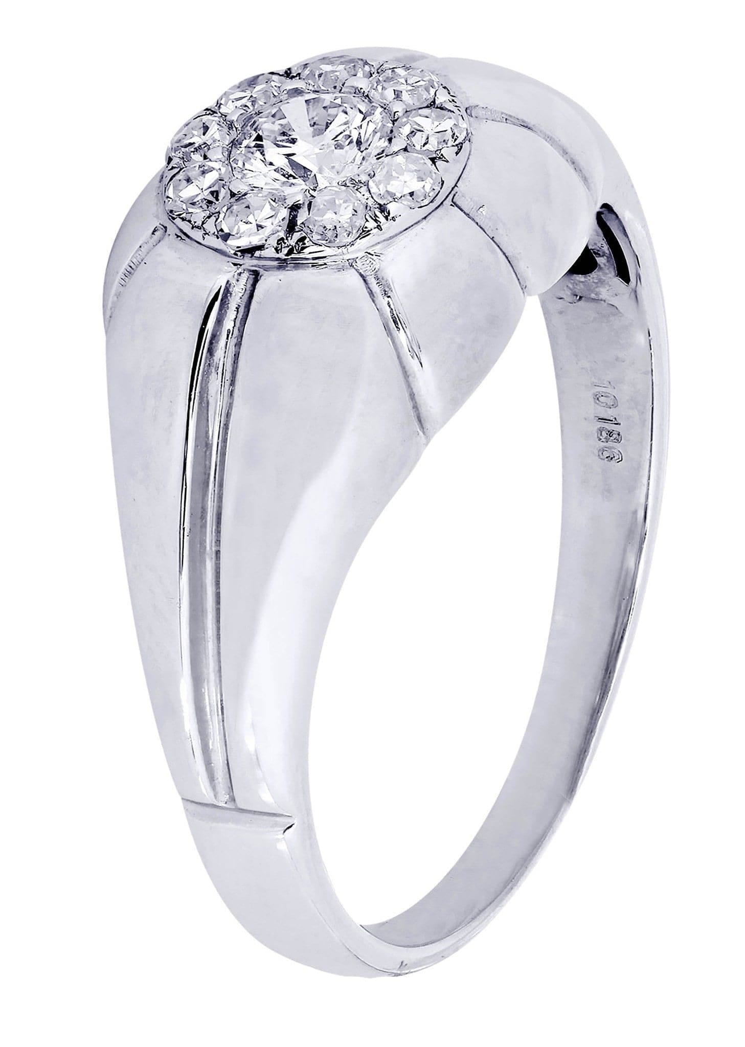 Manufacturer 8 White Gold Mens Diamond Ring| 0.43 Carats| 5.79 Grams