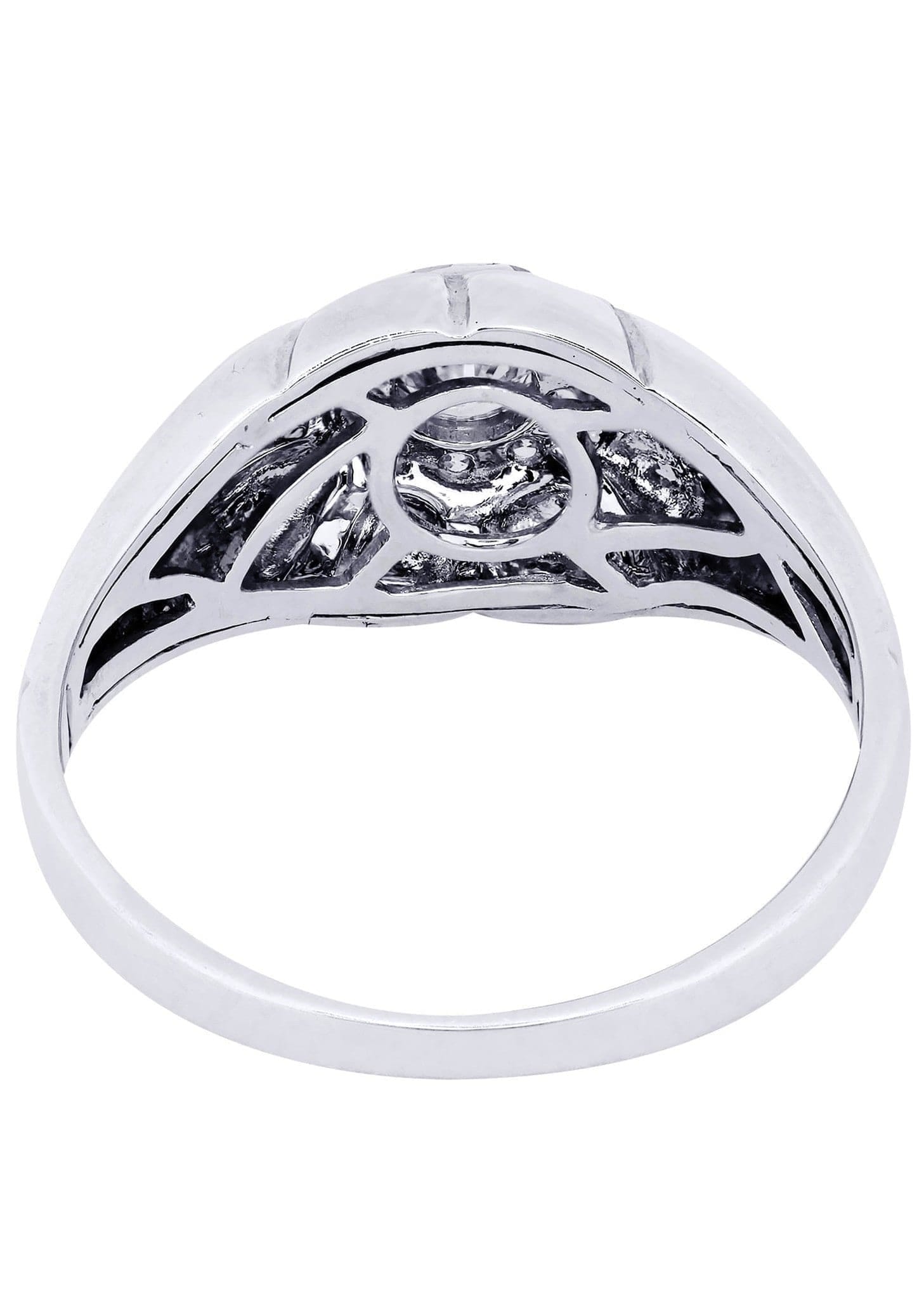 Manufacturer 8 White Gold Mens Diamond Ring| 0.43 Carats| 5.79 Grams