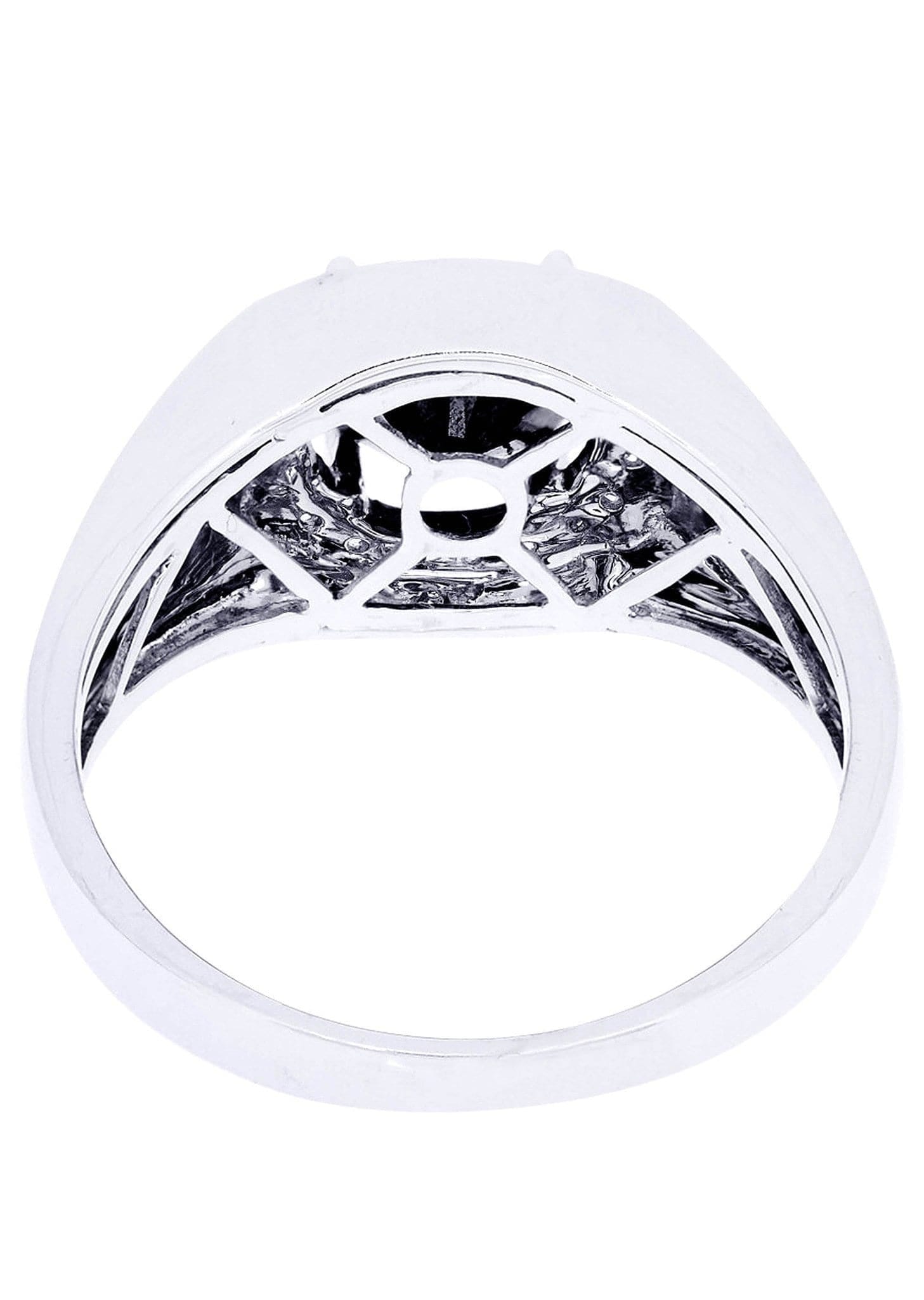 Manufacturer 8 White Gold Mens Diamond Ring| 2.8 Carats| 6.76 Grams