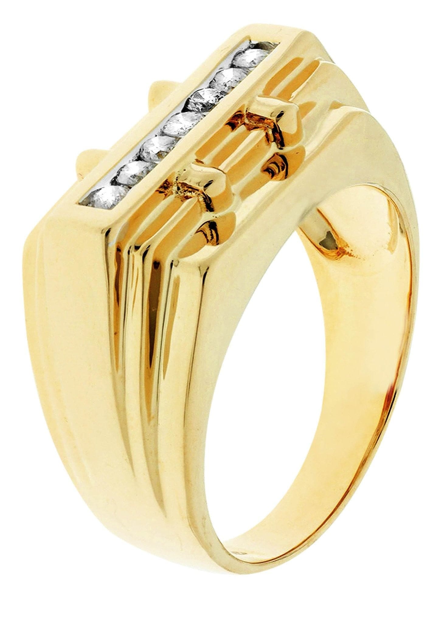 Manufacturer 8 Mens Diamond Pinky Ring| 0.19 Carats| 6.77 Grams