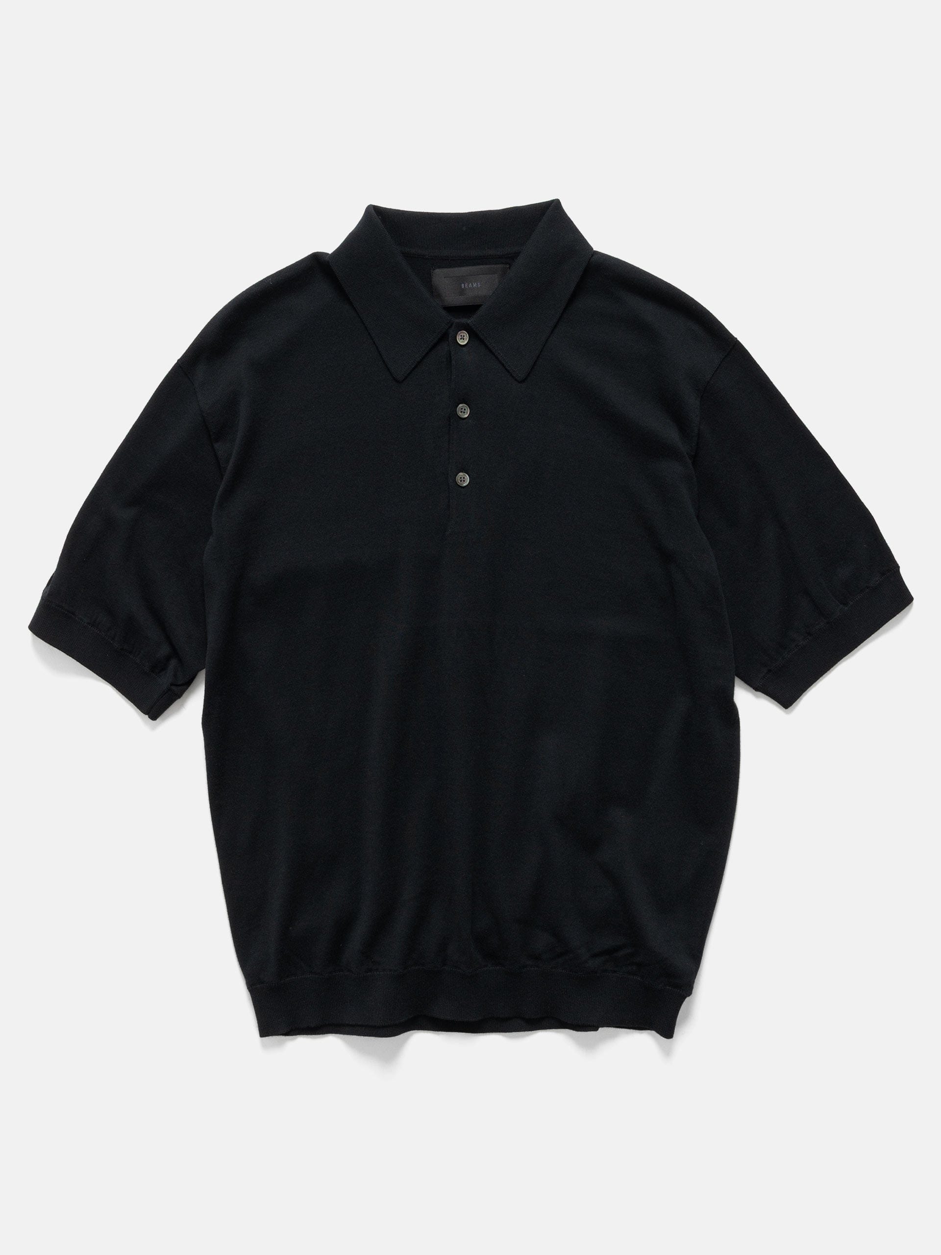 The A by BEAMS 16 Gauge Suvin Polo Black