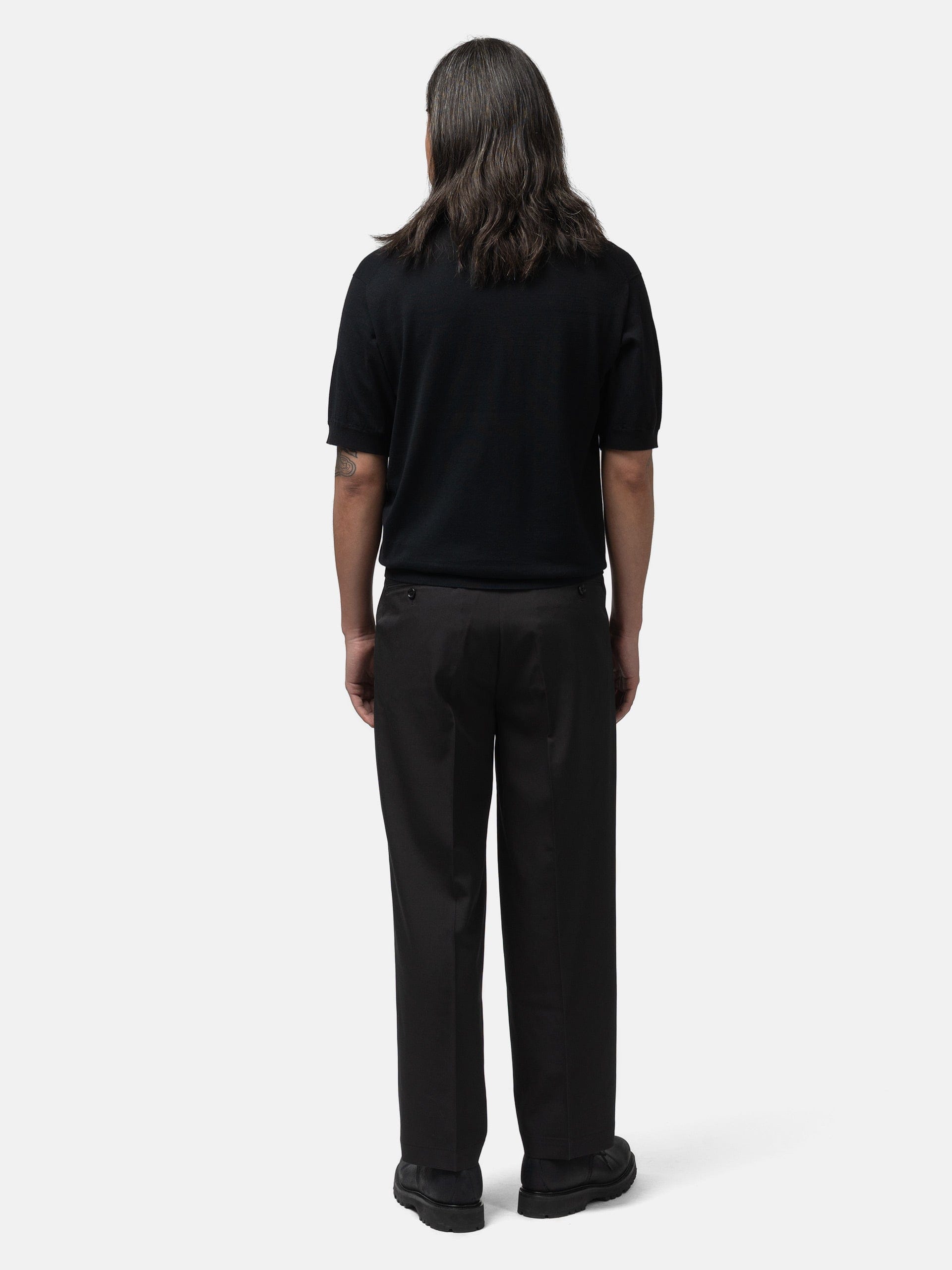 The A by BEAMS 16 Gauge Suvin Polo Black