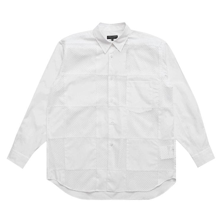 Comme des Garçons Homme Plus Mesh Button Down Shirt White