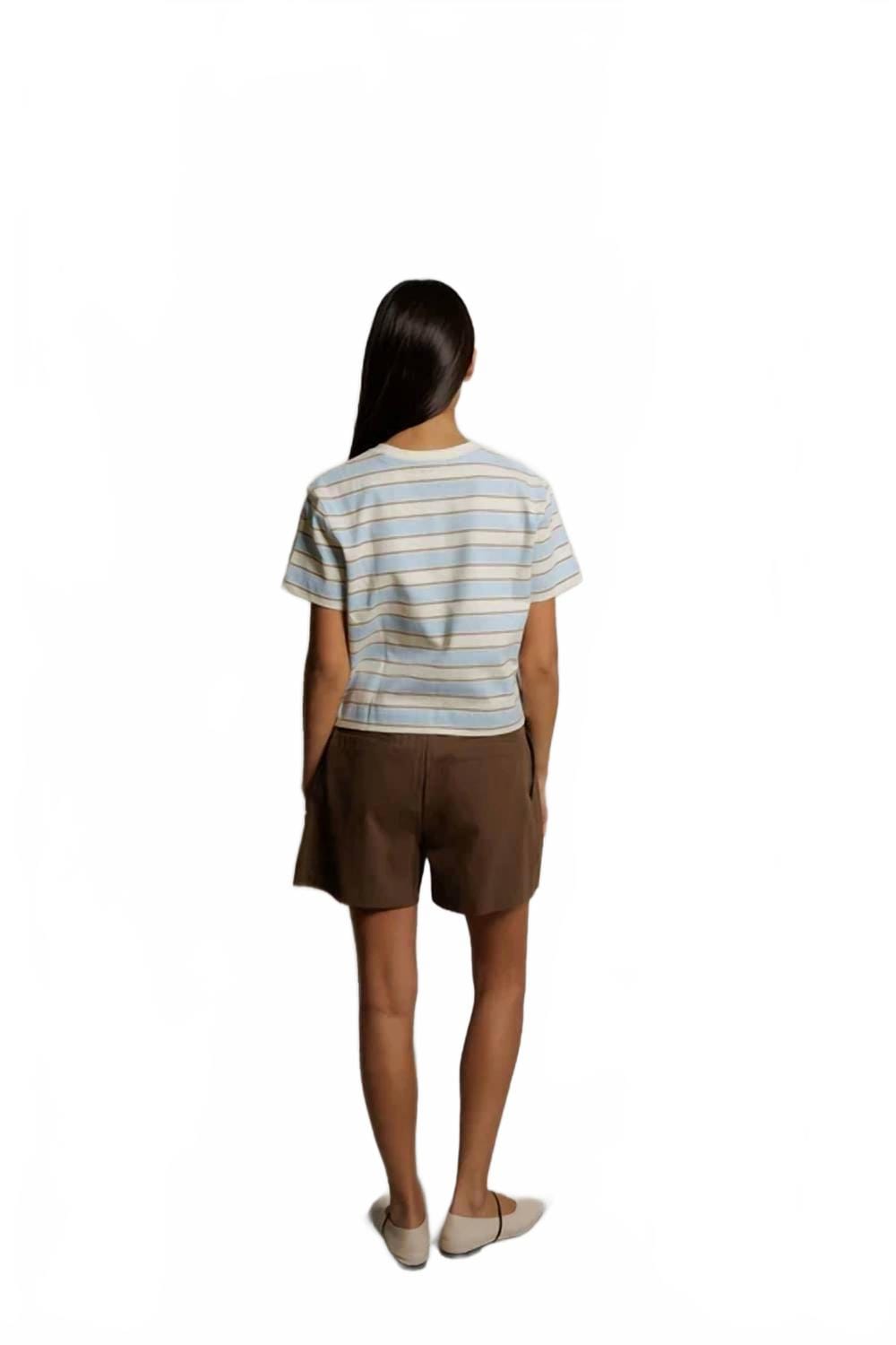 Blue Gia Short Sleeve Stripe T-Shirt In Blue