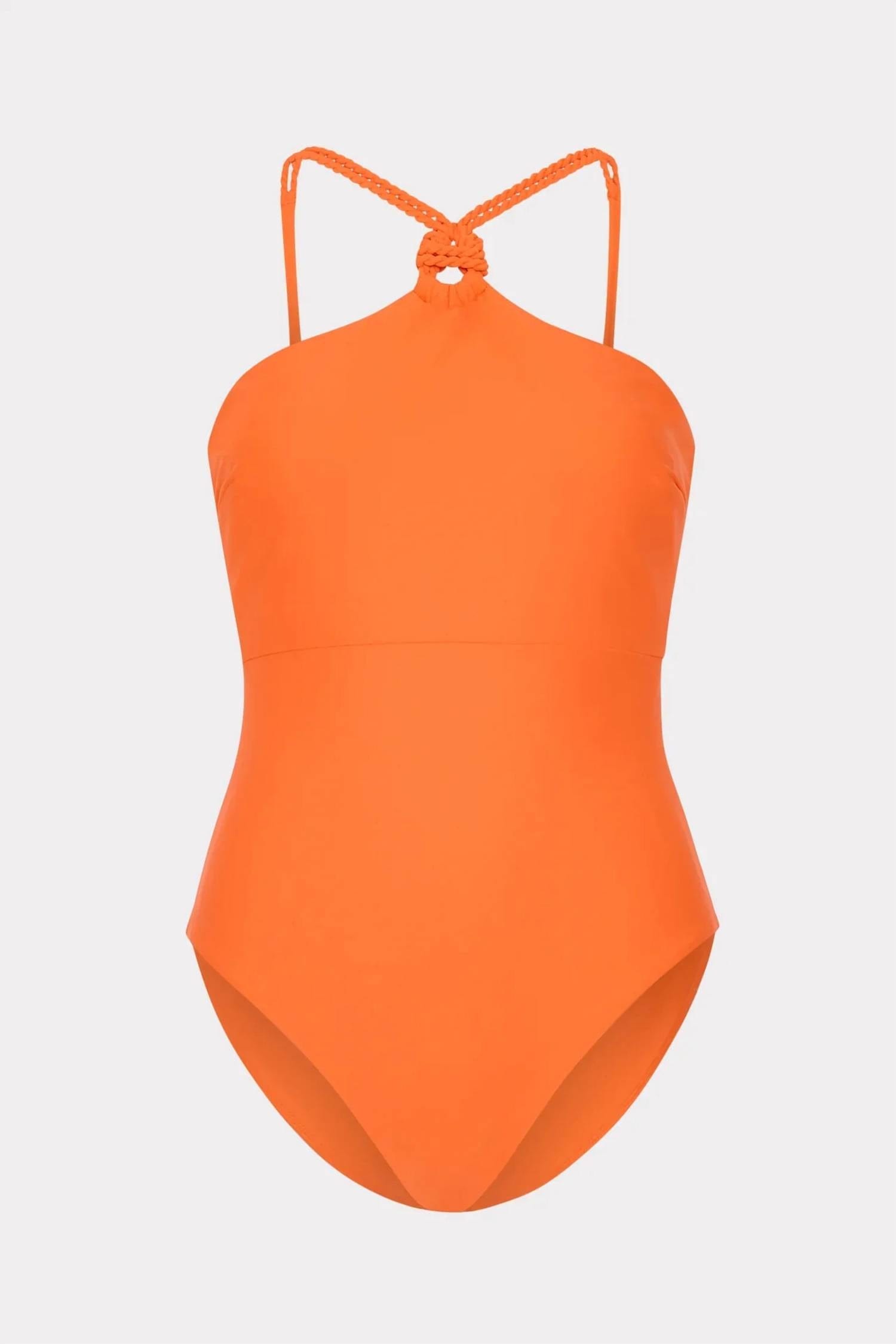 One Piece Rope One Piece Bikini In Orange