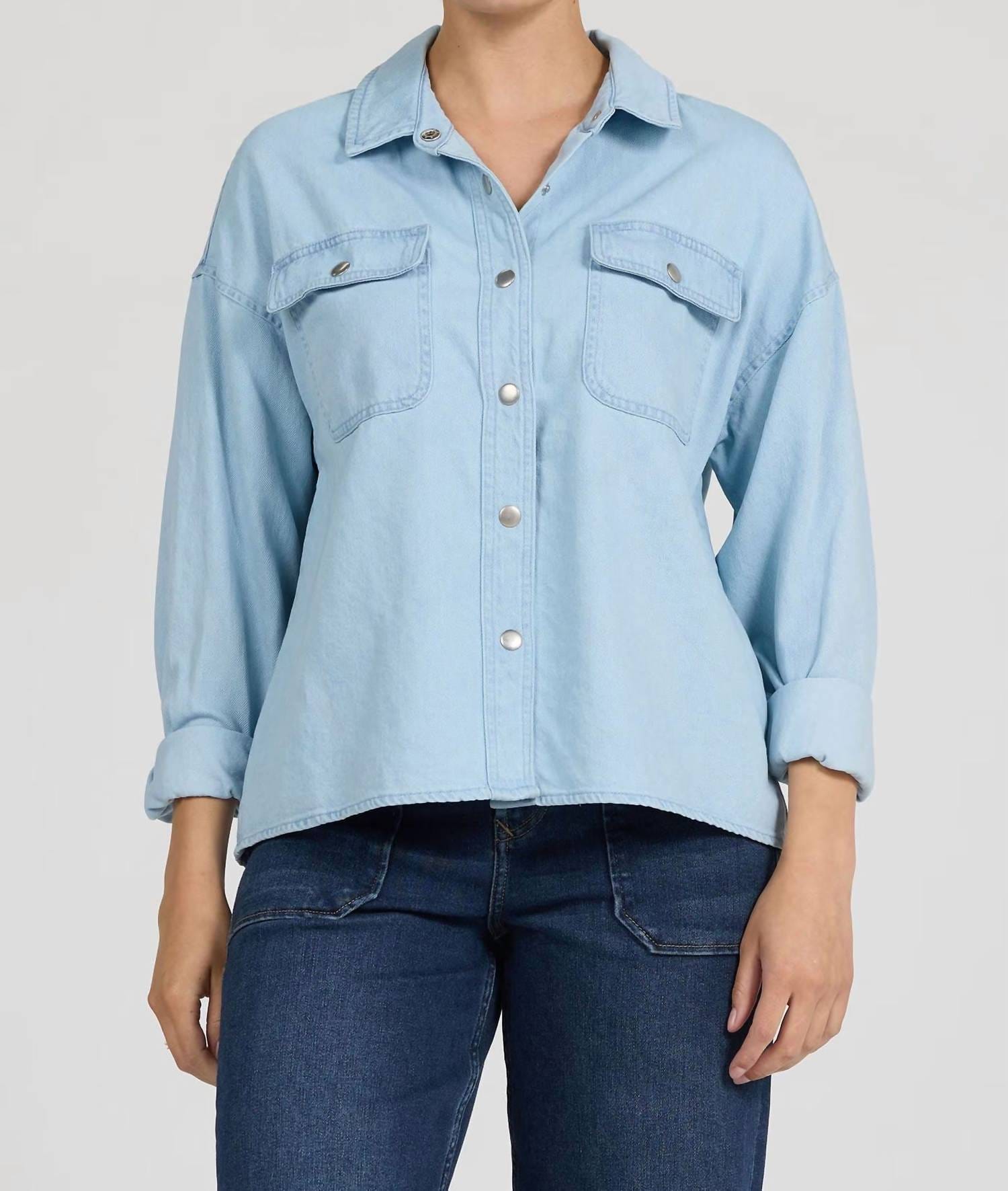 Blue Adrianna Shirt In Light Blue