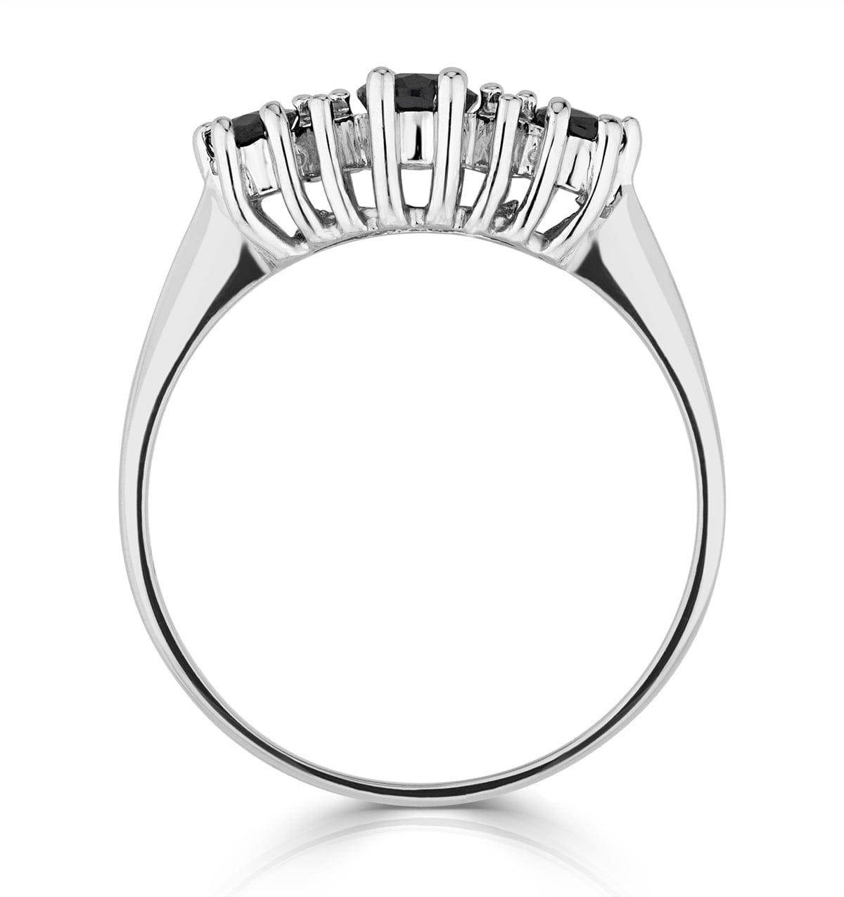 Diamond Sapphire 1.00ct And Diamond 9K White Gold Ring