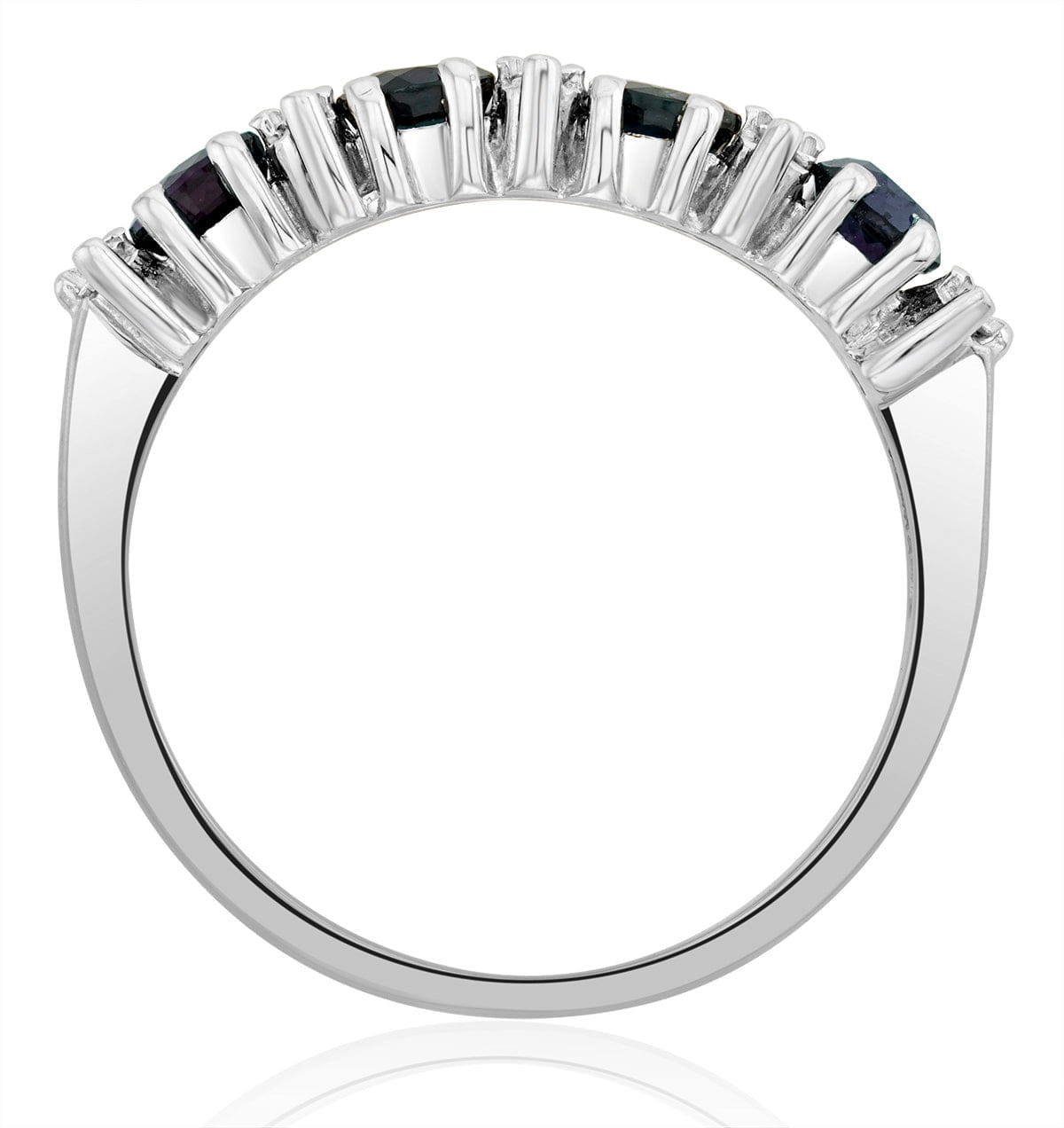 Diamond Sapphire 0.85ct And Diamond 9K White Gold Ring
