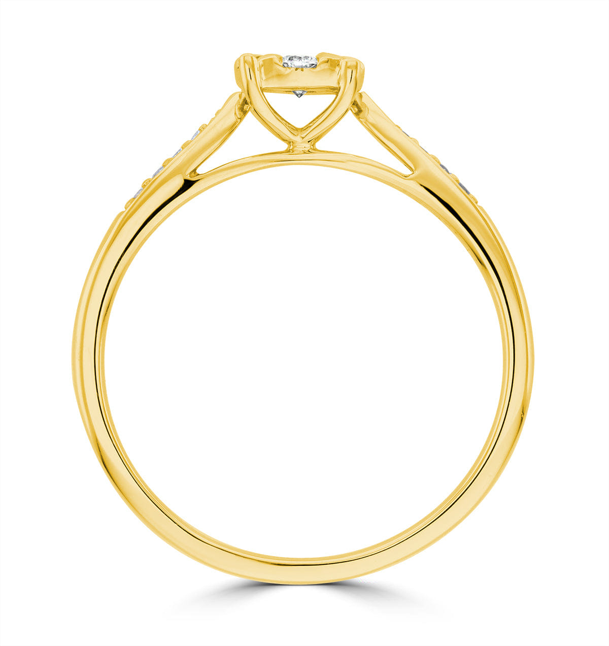 Diamond Lab Diamond Engagement Ring With Shoulders 0.25ct H/Si in 9K Gold