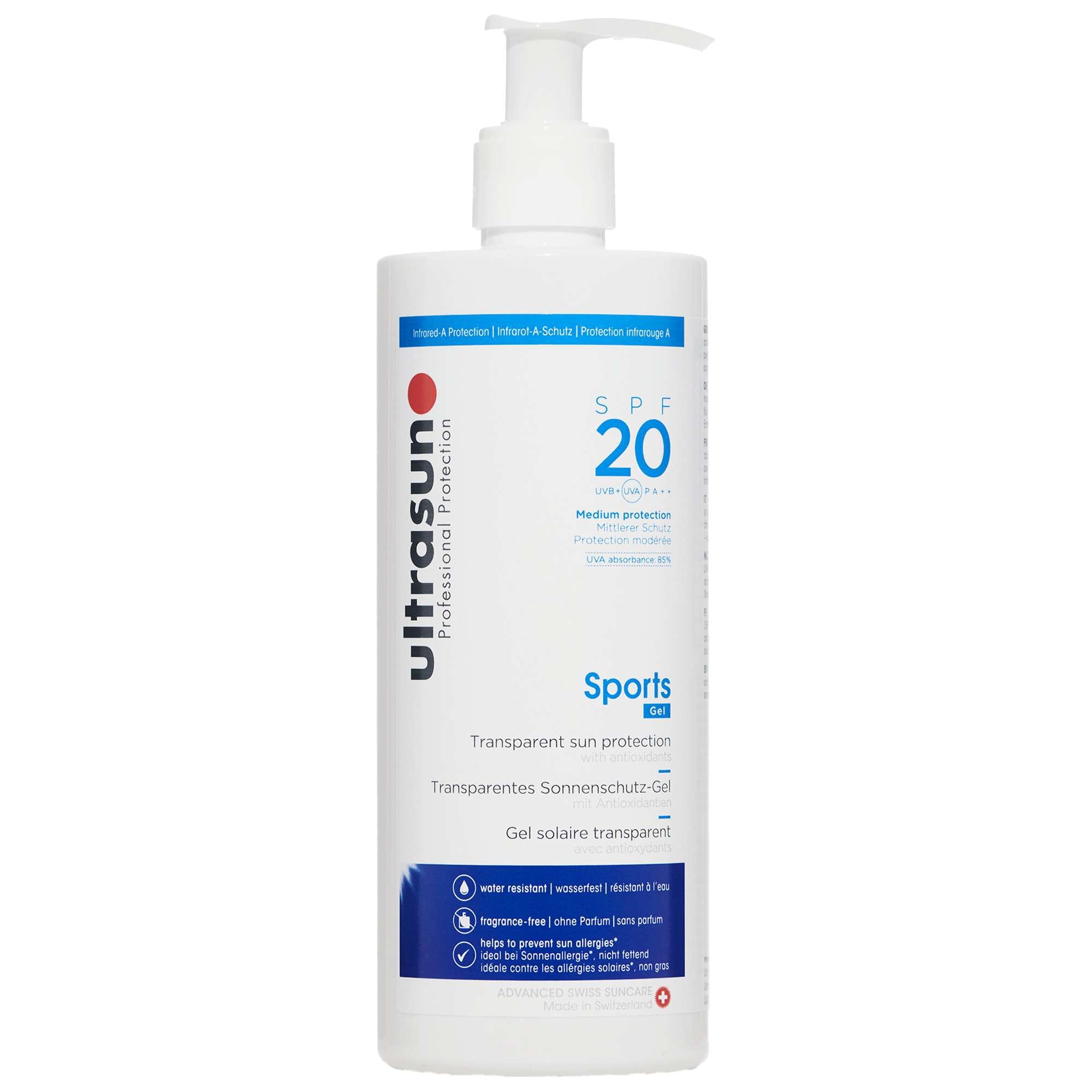 Ultrasun Sports Formula Transparent Sun Protection SPF20 400 ml