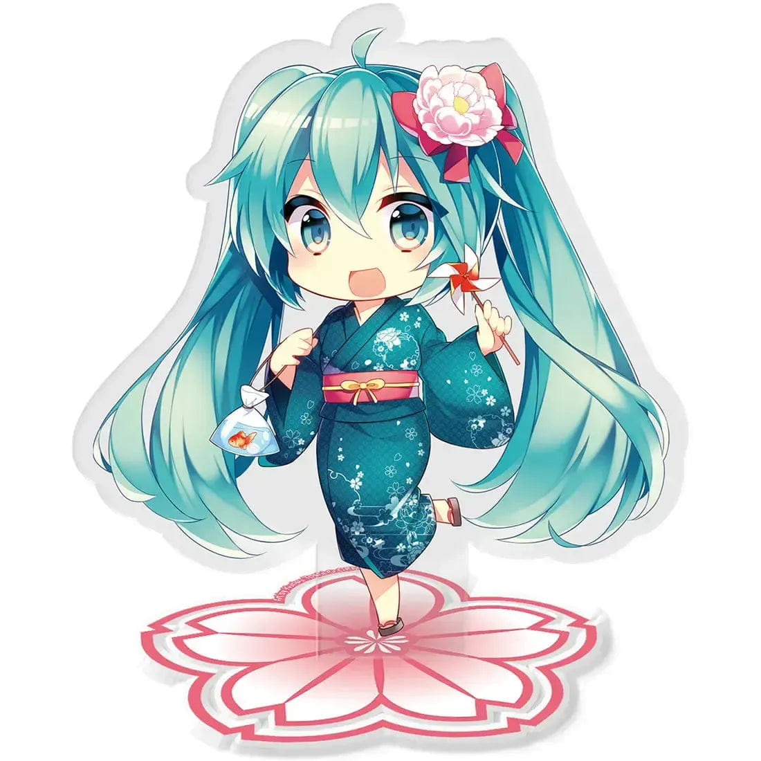 Abystyle Hatsune Miku - Chibi Kimono Hatsune Miku Standee Figure (3.75" Acrylic) - ABYstyle - Acryl Series