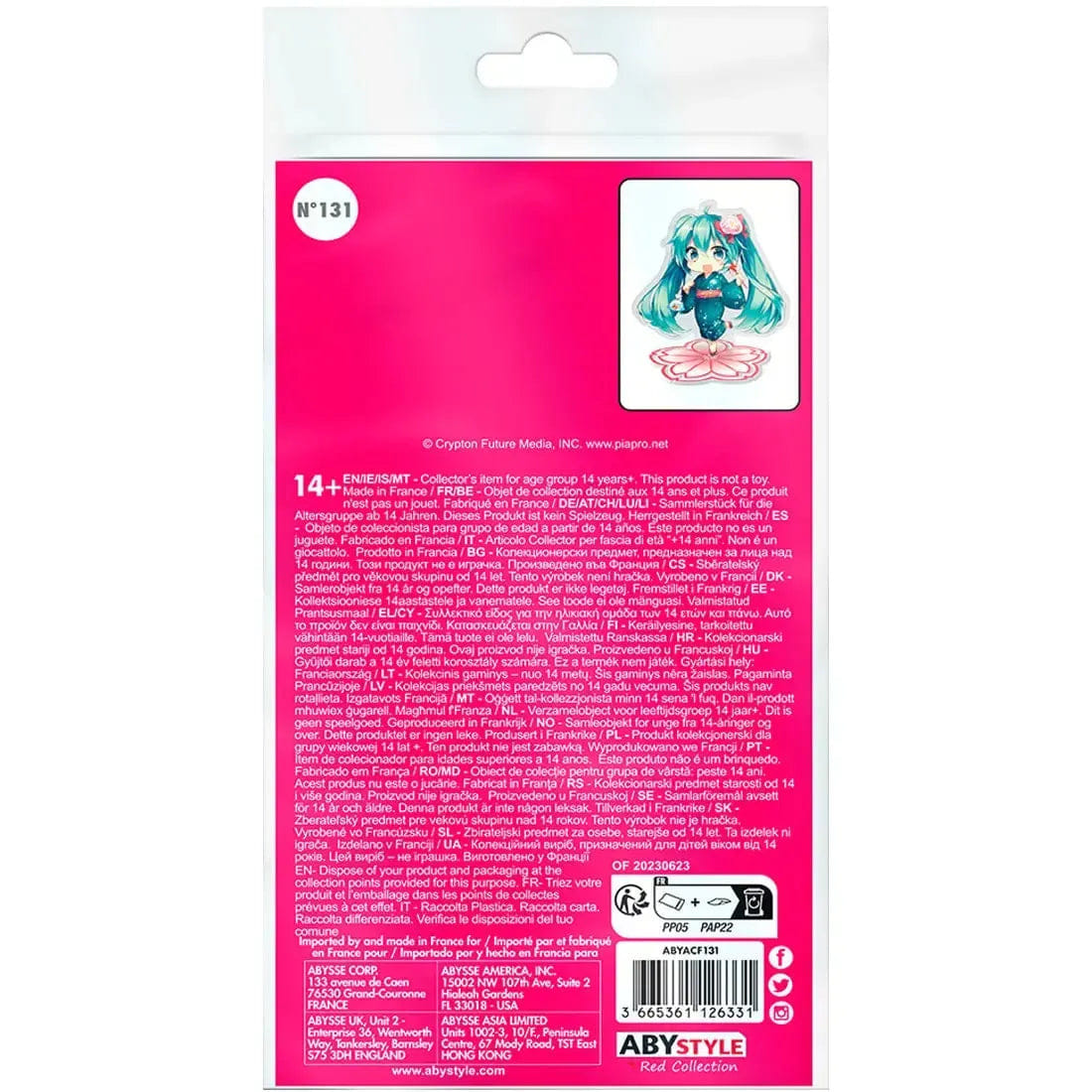 Abystyle Hatsune Miku - Chibi Kimono Hatsune Miku Standee Figure (3.75" Acrylic) - ABYstyle - Acryl Series