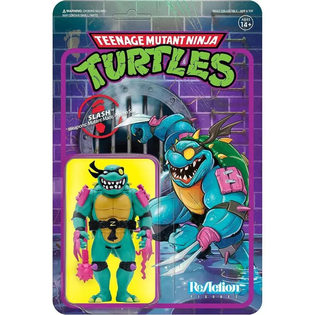 Super7 Teenage Mutant Ninja Turtles - Slash Action Figure (3.75") - Super7 - ReAction Figures Series