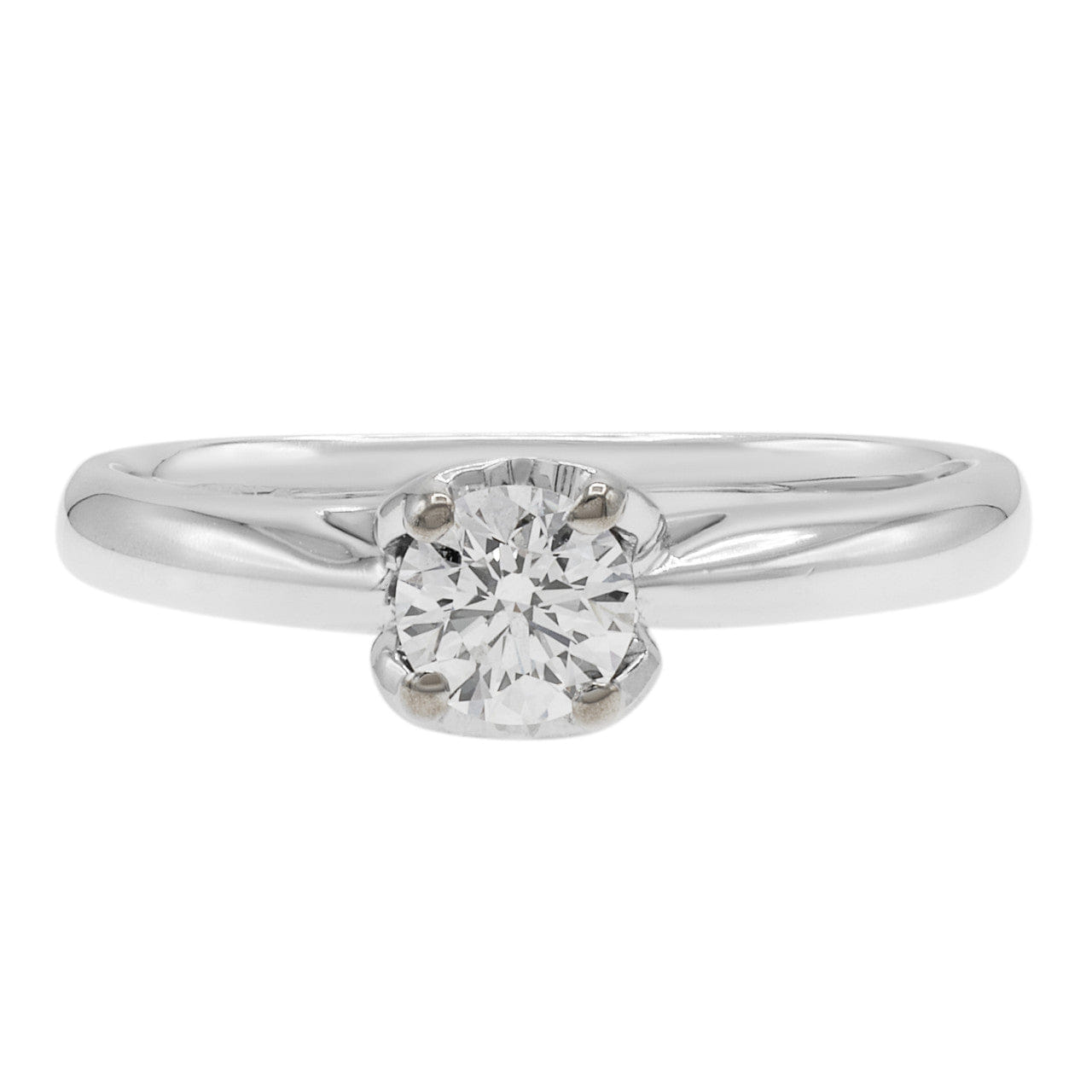 Solitaire 18K White Gold 0.30 Carat Diamond Solitaire Ring