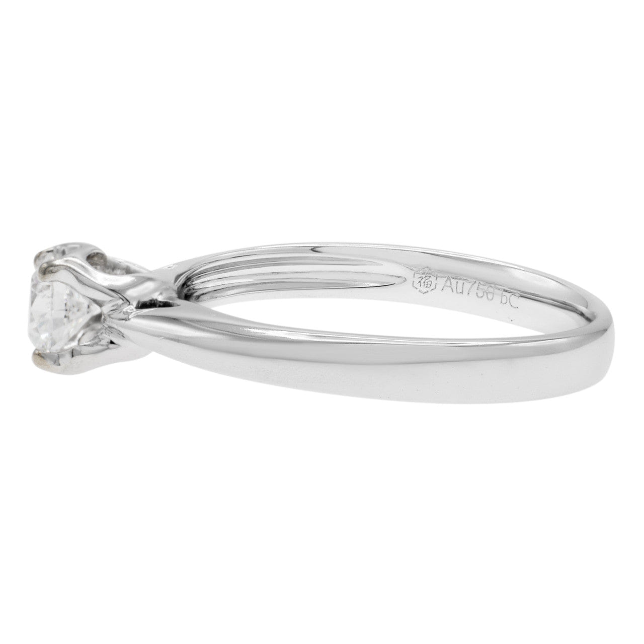 Solitaire 18K White Gold 0.30 Carat Diamond Solitaire Ring