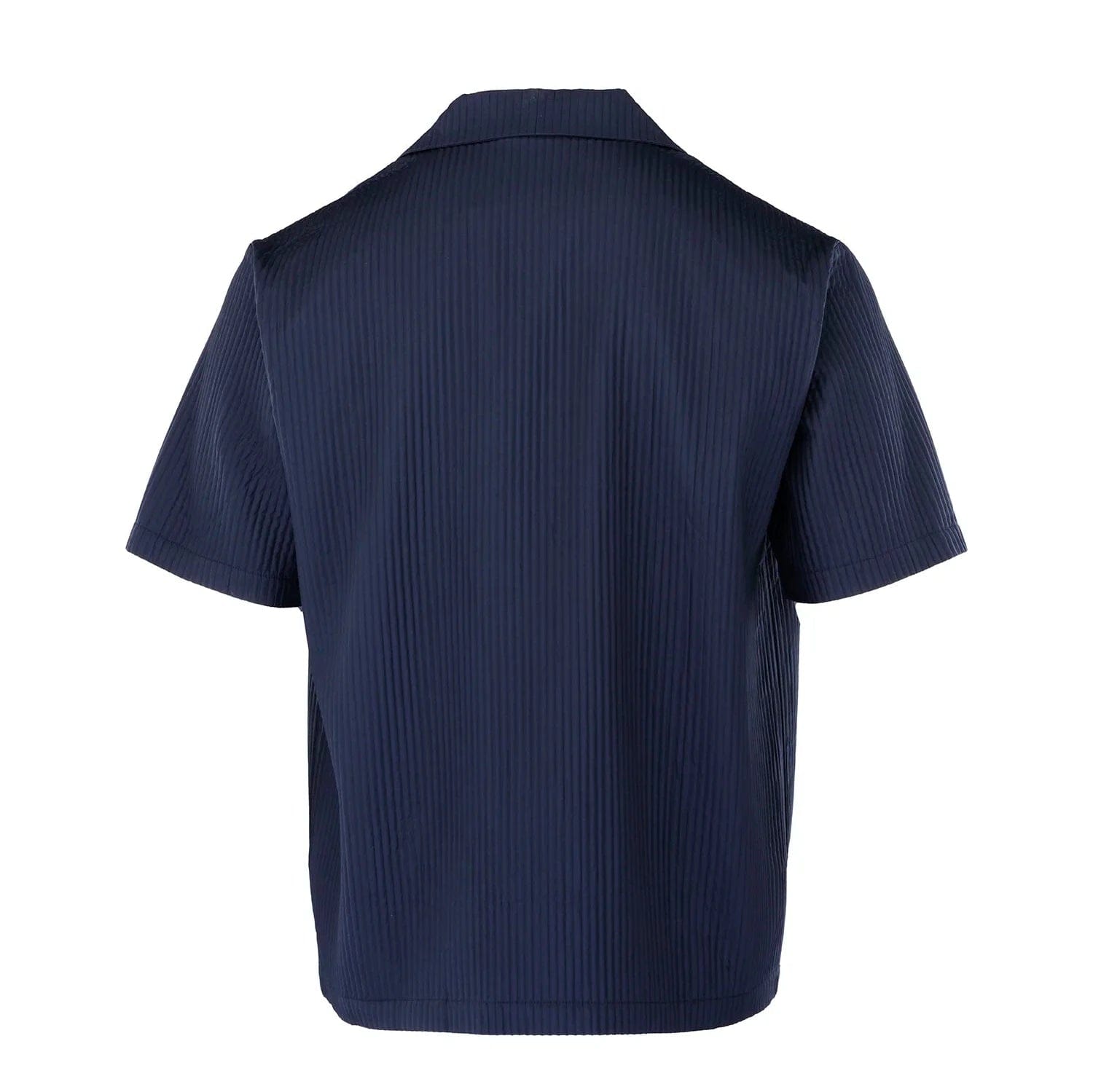 Presentedbyglobal Pleated Satin Shirt - Navy