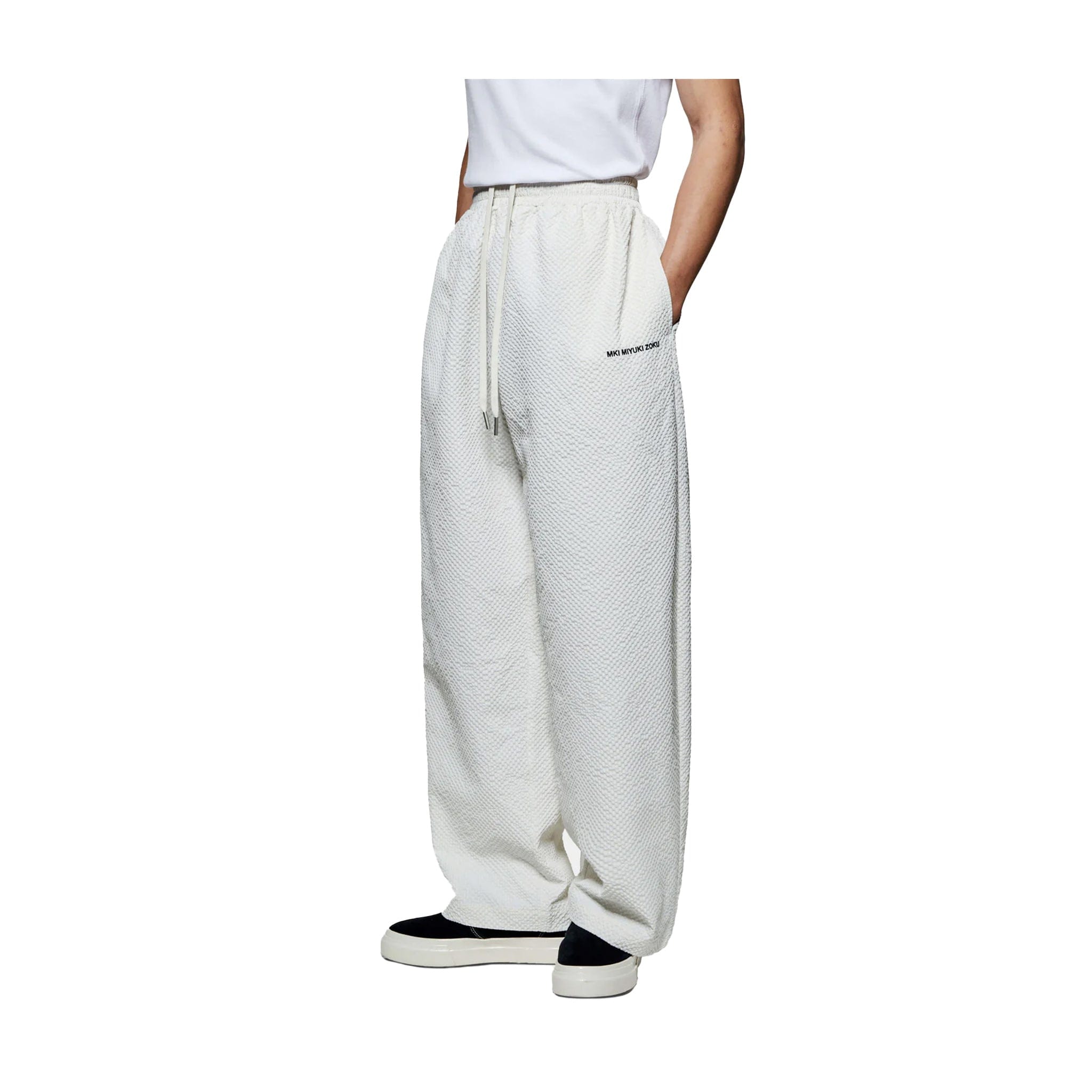 Bunka SEERCUCKER WIDE LEG TROUSERS - BONE