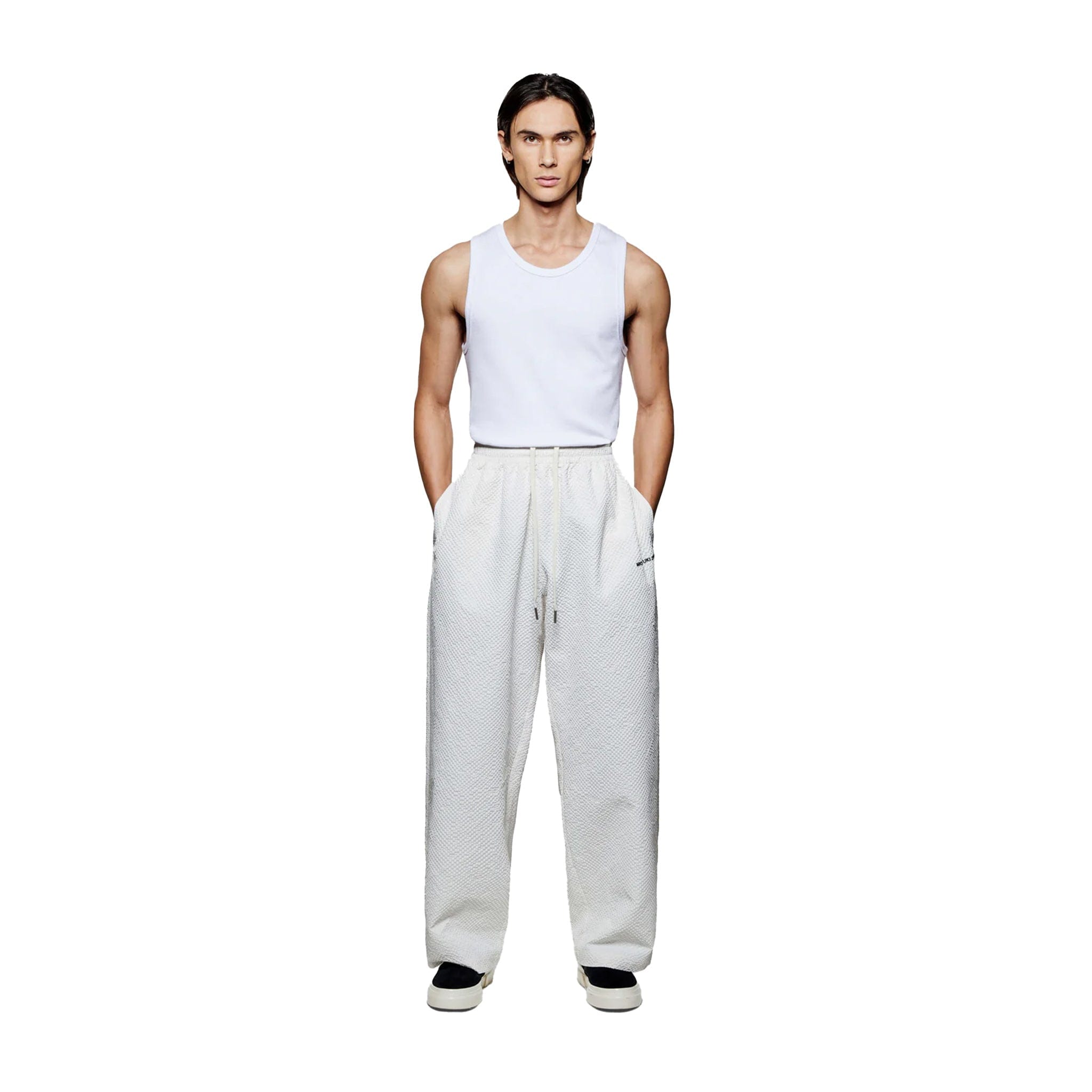 Bunka SEERCUCKER WIDE LEG TROUSERS - BONE