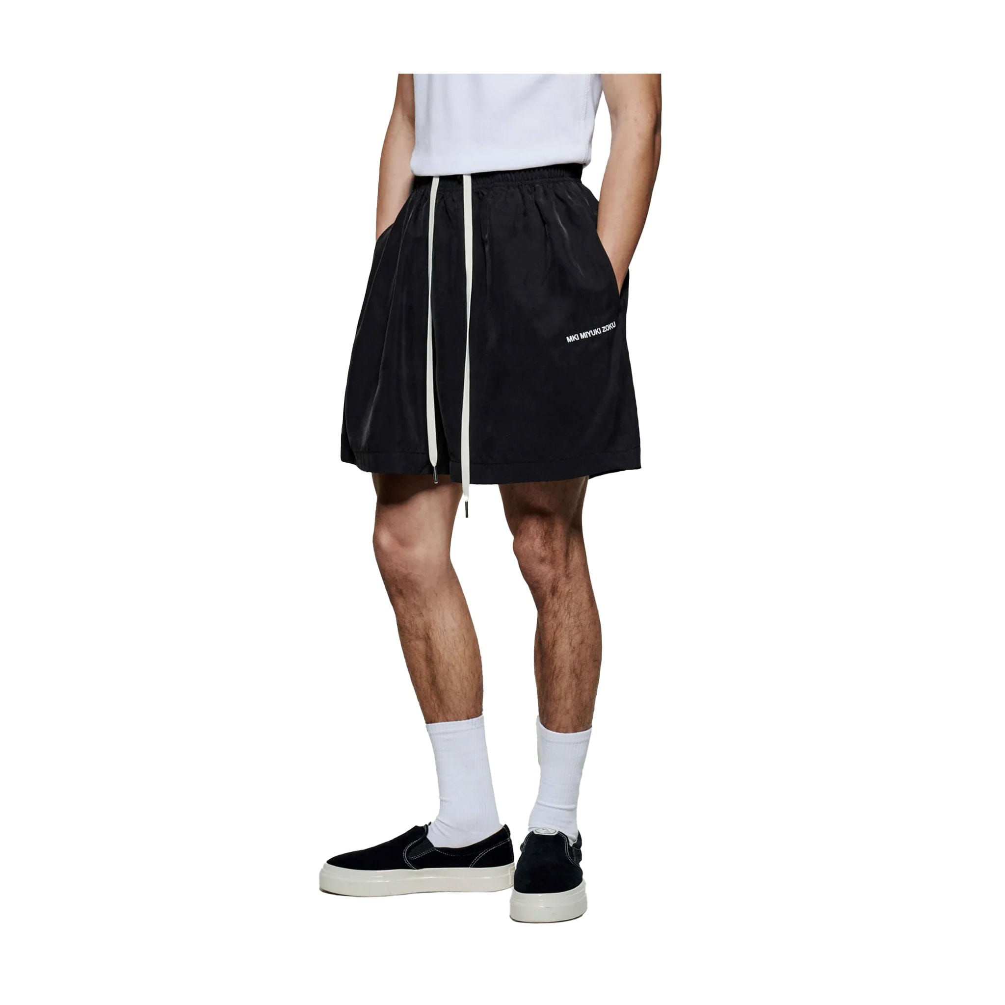 Bunka SANDWASH CUPRO SHORTS - BLACK