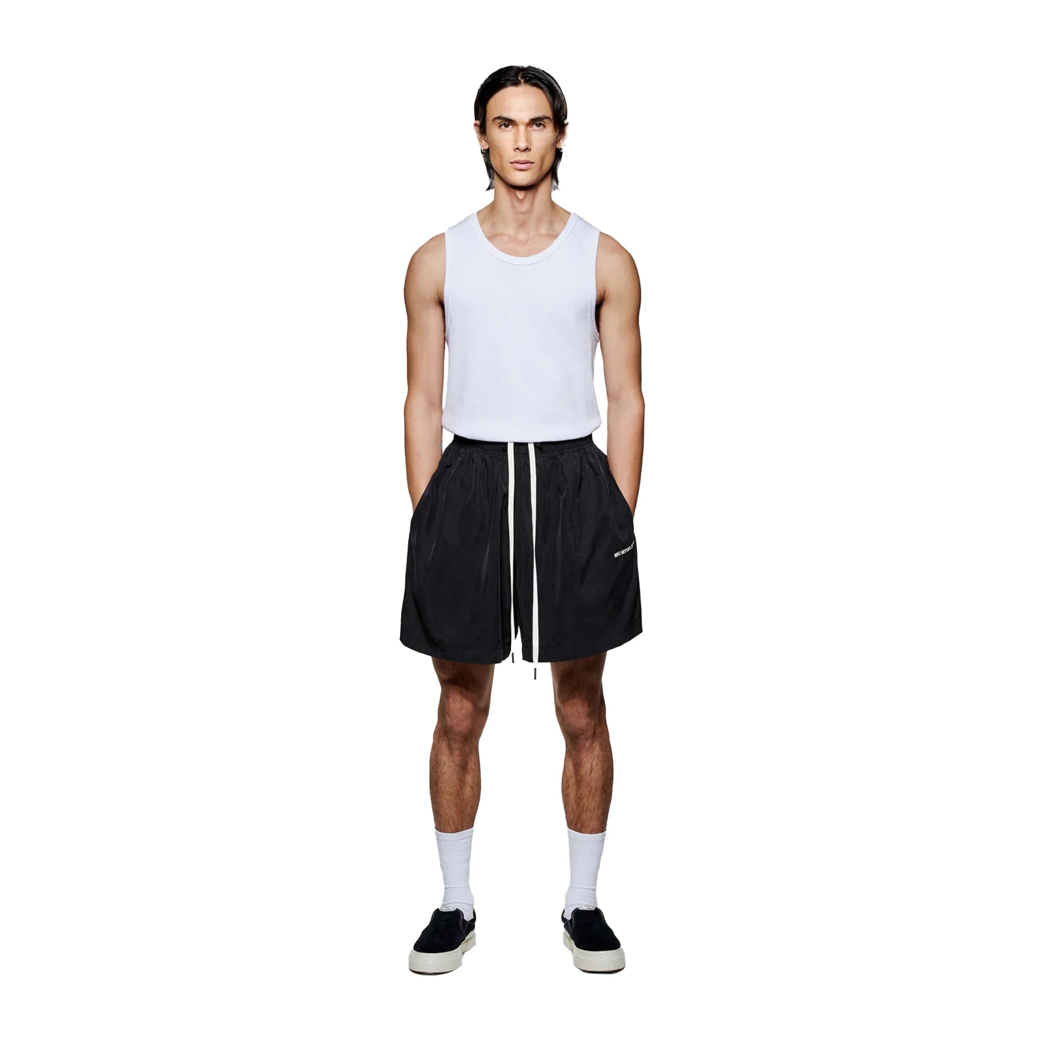 Bunka SANDWASH CUPRO SHORTS - BLACK