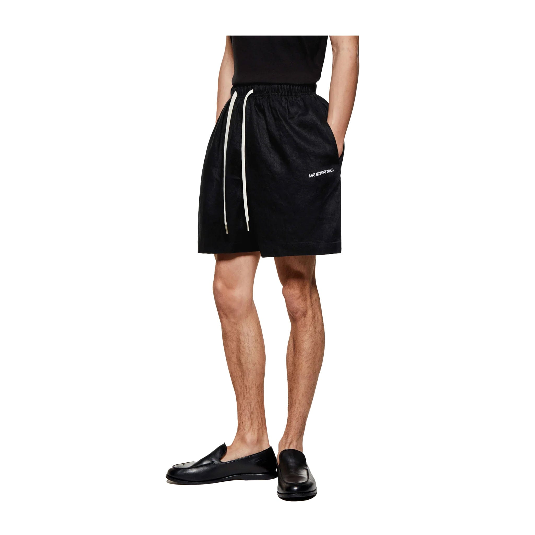 Bunka LINEN SHORTS - BLACK