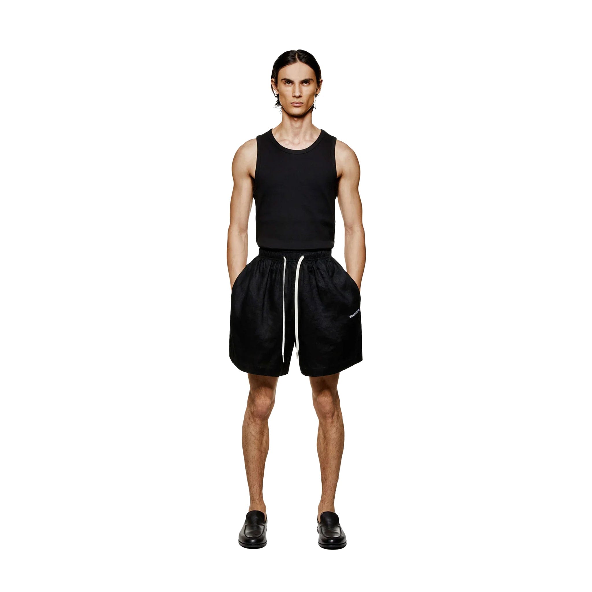 Bunka LINEN SHORTS - BLACK