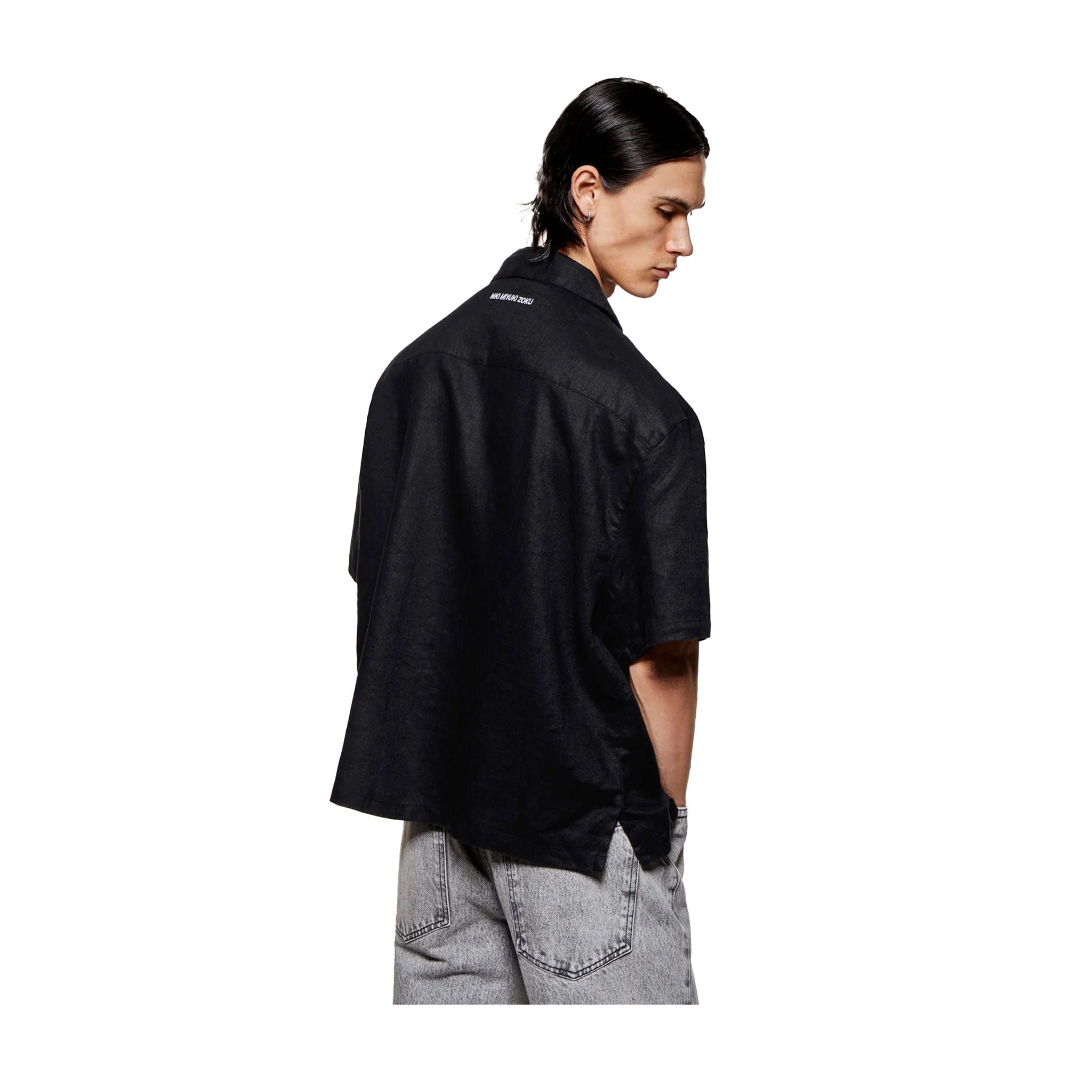 Vacation LINEN VACATION SHIRT - BLACK