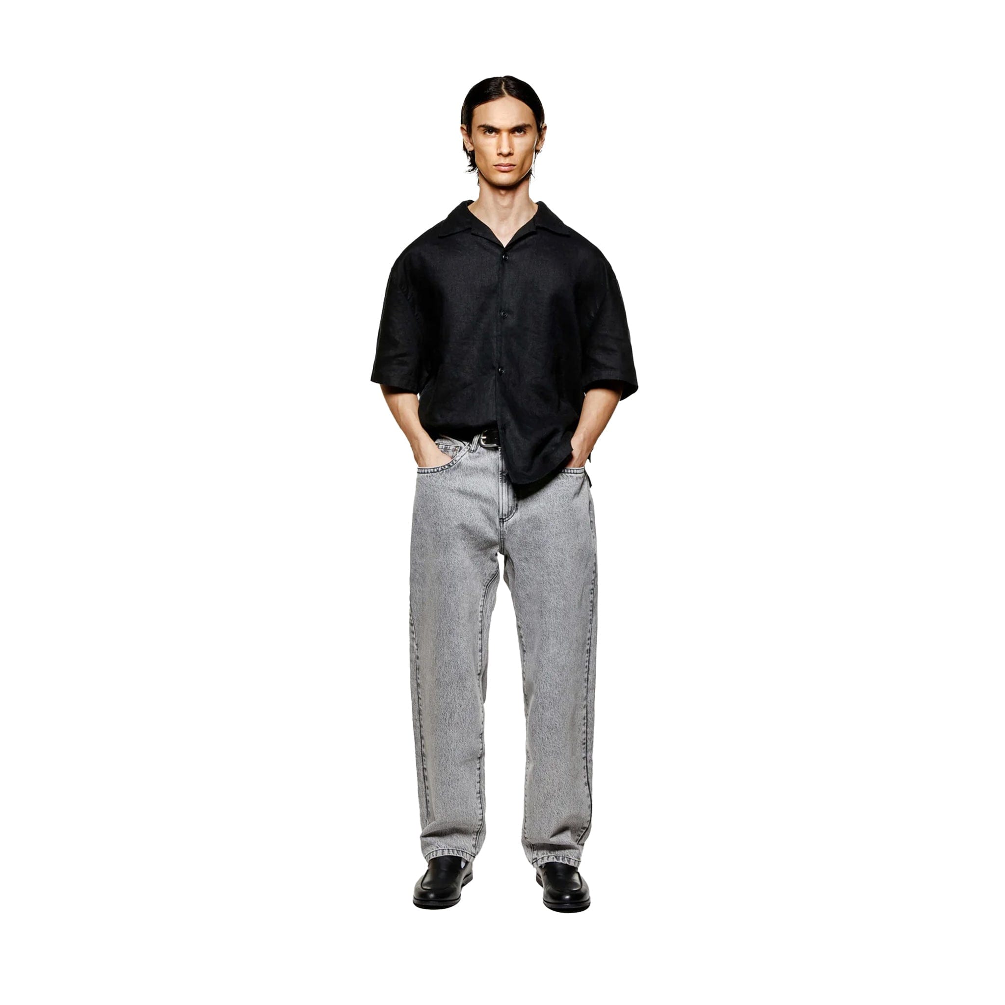 Vacation LINEN VACATION SHIRT - BLACK