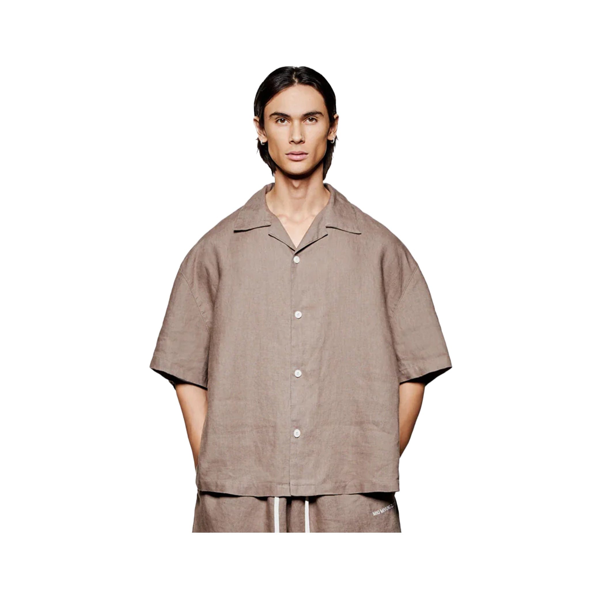 Vacation LINEN VACATION SHIRT - MUSHROOM