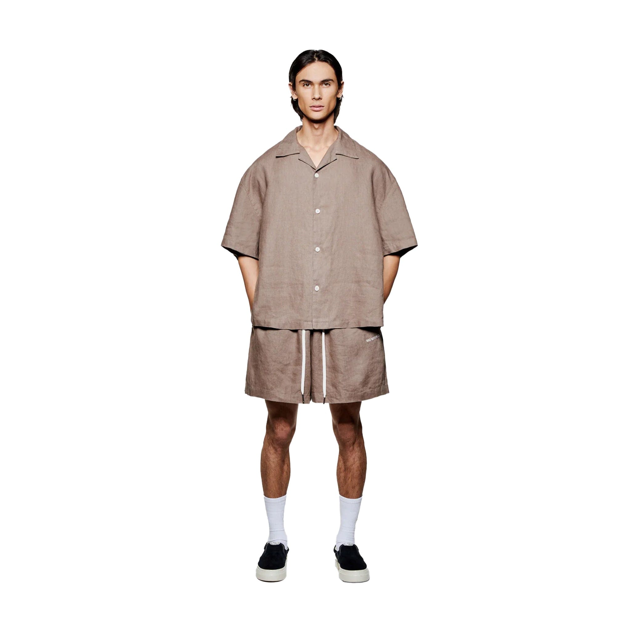Vacation LINEN VACATION SHIRT - MUSHROOM