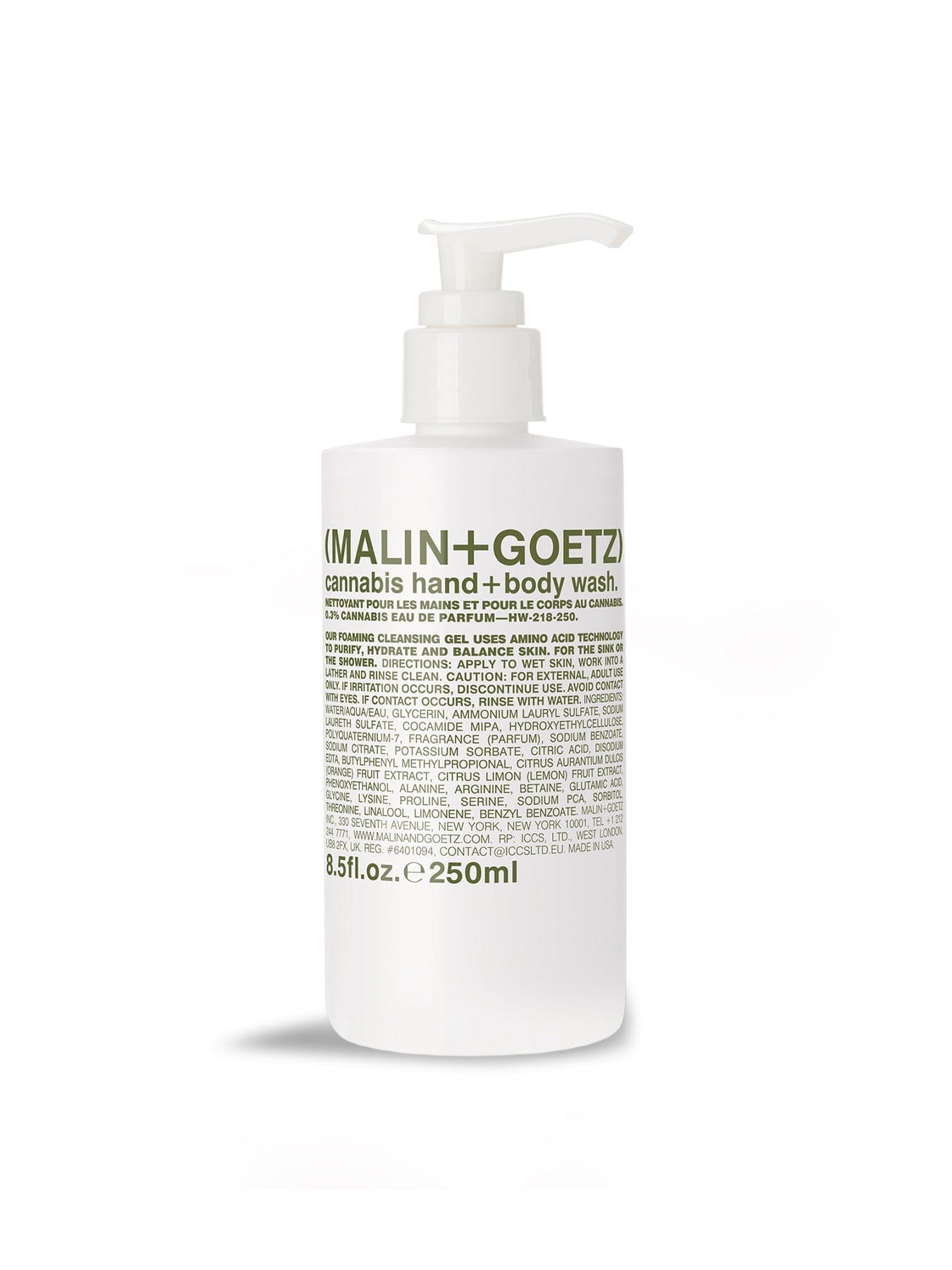 Malin and Goetz Cannabis Hand + Body Wash 250 ml